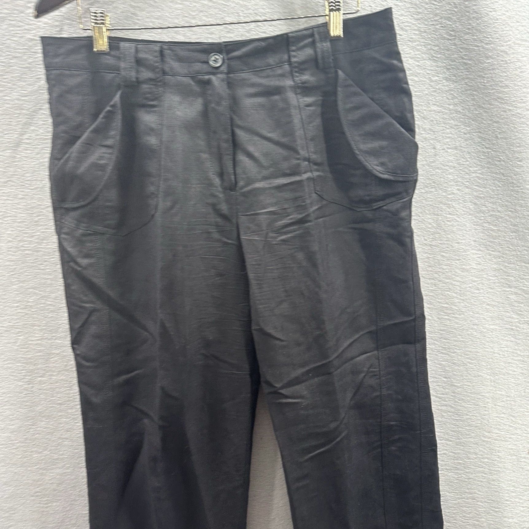 Sandro Sandro Capri Pants Womens 12 Linen Loose Casual Preppy Minimalist Quiet Luxury Size 34" / US 12 / IT 48 - 6 Thumbnail