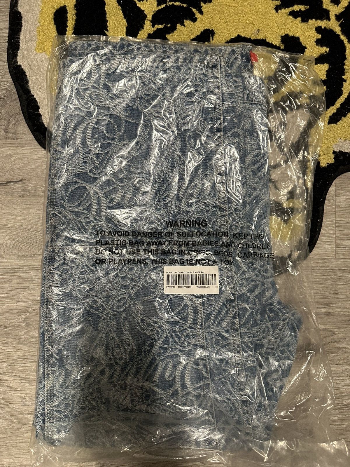 Supreme SUPREME SCRIPT JACQUARD DOUBLE KNEE DENIM PAINTER PANT Size US 32 / EU 48 - 3 Thumbnail