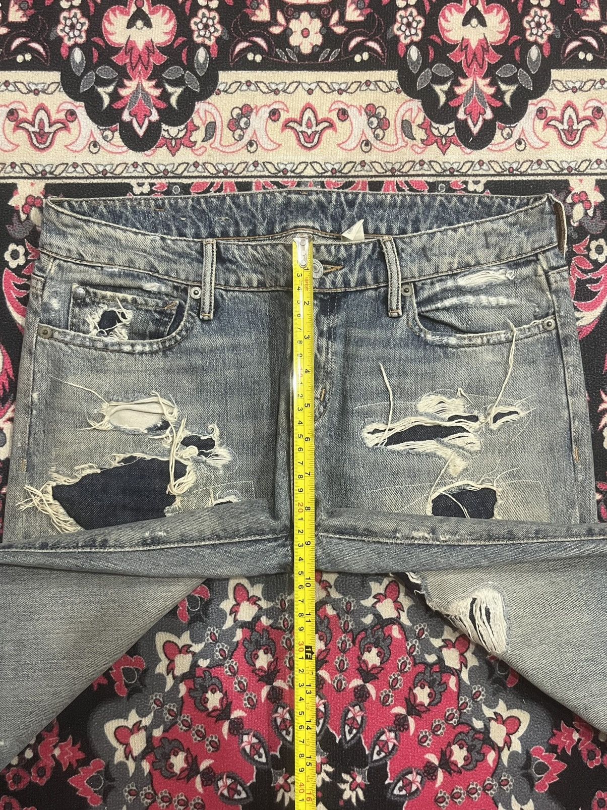 RRL Ralph Lauren Vintage Ralph Lauren Denim Destroyed Skinny Boyfriend Jeans Size 27" / US 4 / IT 40 - 13 Thumbnail