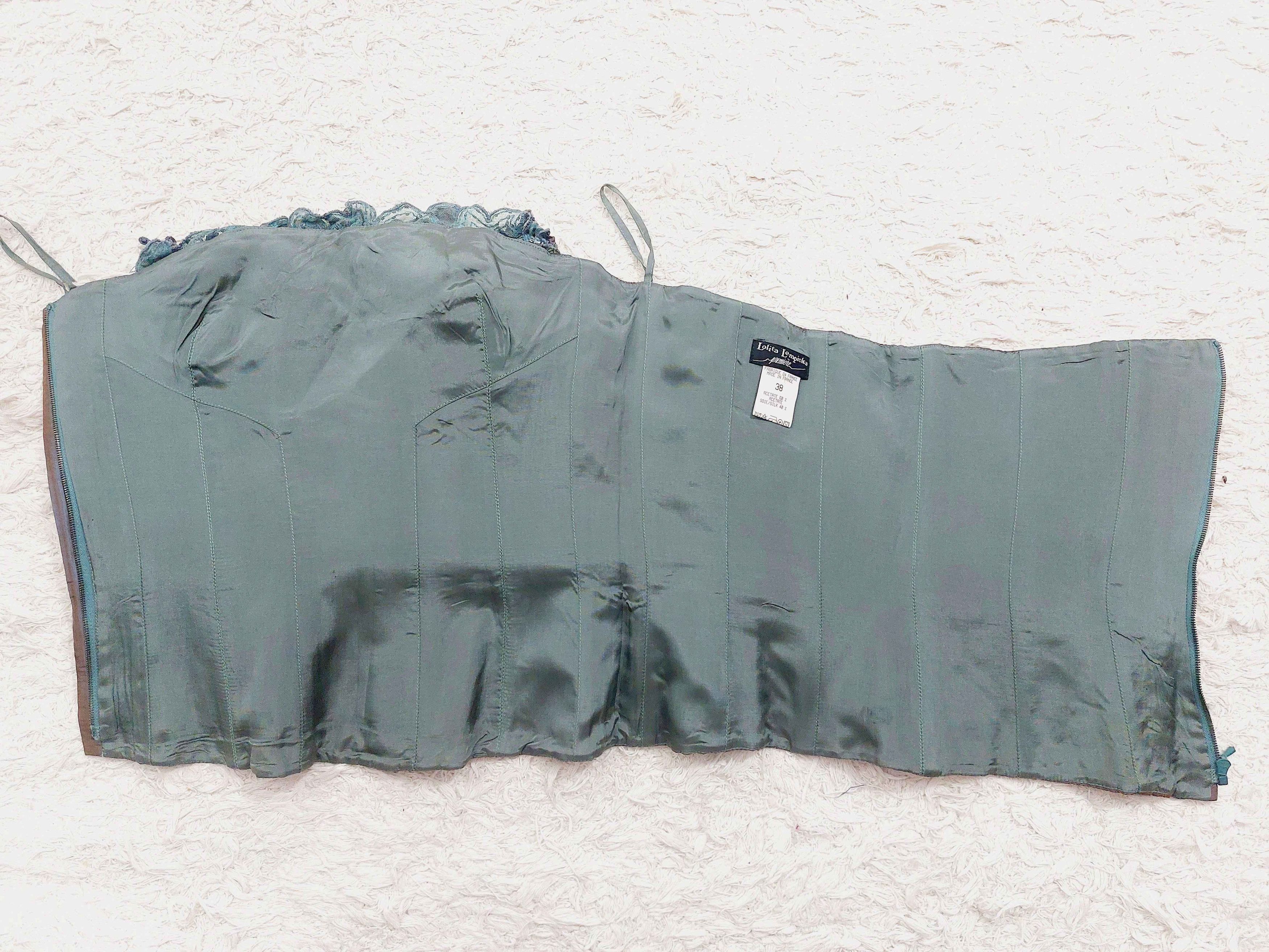 Other Lolita Lempicka Embroidered Sequin Corset Bustier Size L / US 10 / IT 46 - 8 Thumbnail