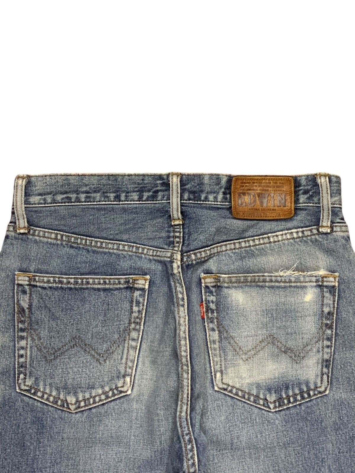 Edwin × Japanese Brand SALES🔥Vintage Edwin Faded Blue Wash Distress Baggy Jeans Size US 29 - 8 Thumbnail