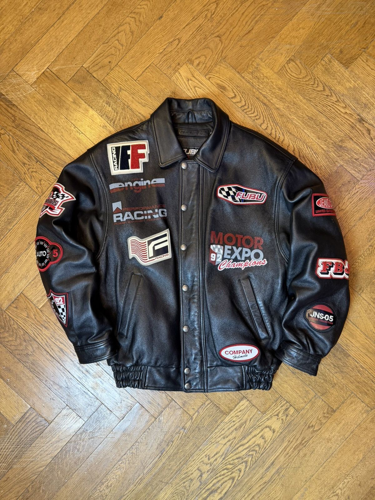 Fubu Vintage Fubu racing team leather jacket Size US XL / EU 56 / 4 - 6 Thumbnail