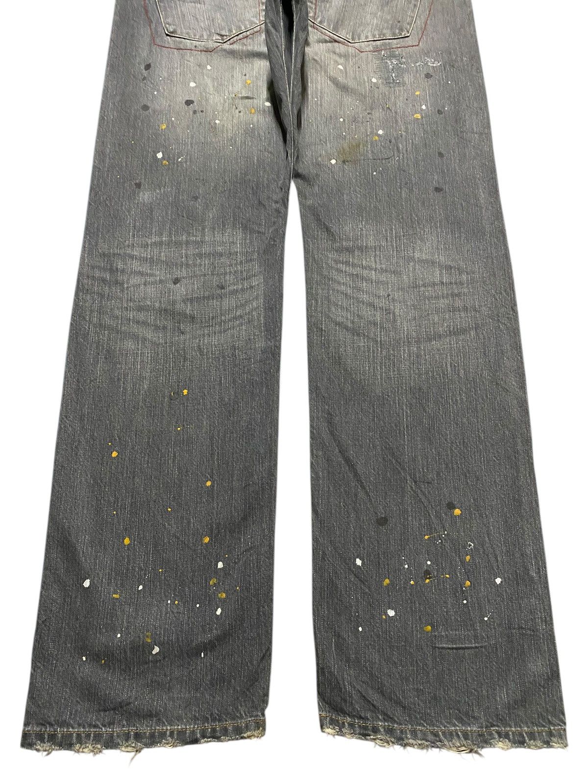 RATS JAPAN Vintage Rattle Trap Paint Splatter Distressed Loose Jeans Size US 35 - 6 Thumbnail