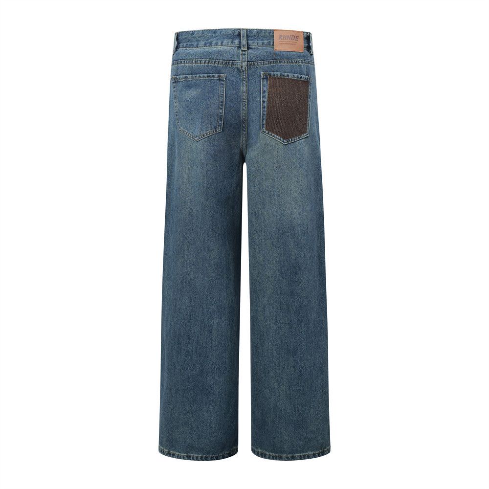 Japanese Brand × Jean Men's American street style washed straight jeans Size US 32 / EU 48 - 3 Thumbnail