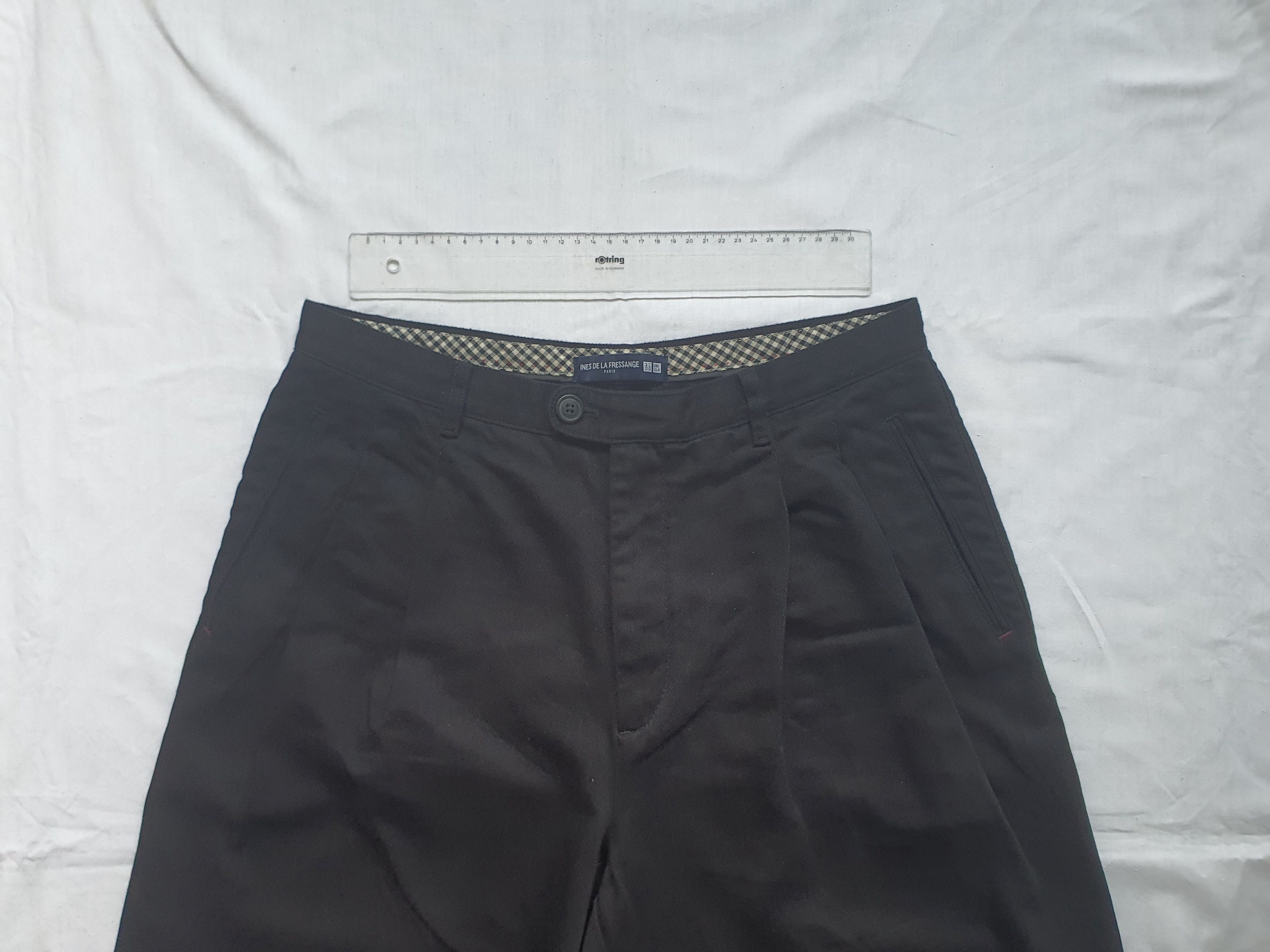 Uniqlo INES DE LA FRESSANGE - ''Denim Pleated Wide Pants'' Size 28" / US 6 / IT 42 - 3 Thumbnail