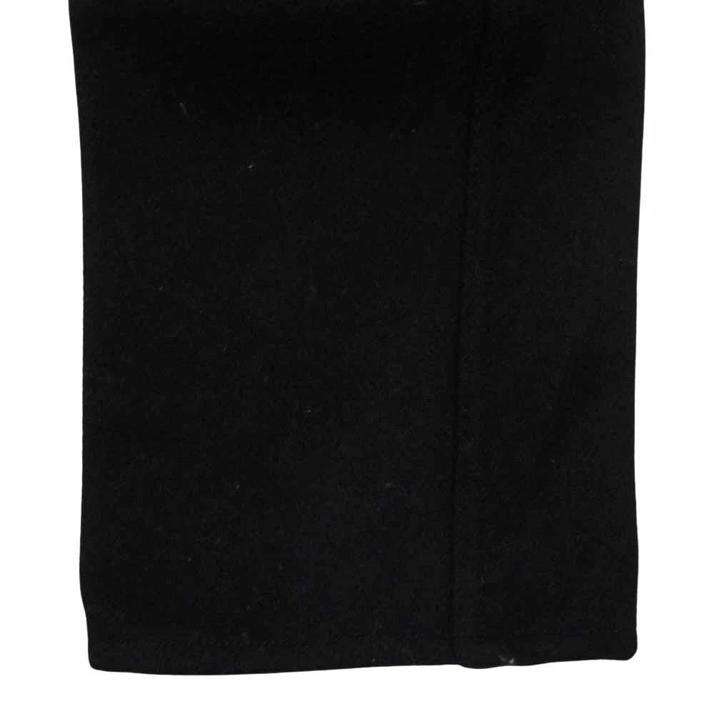 Comme des Garcons Cropped Pants faux leather patch wool pants zipper Black Size US 32 / EU 48 - 3 Thumbnail