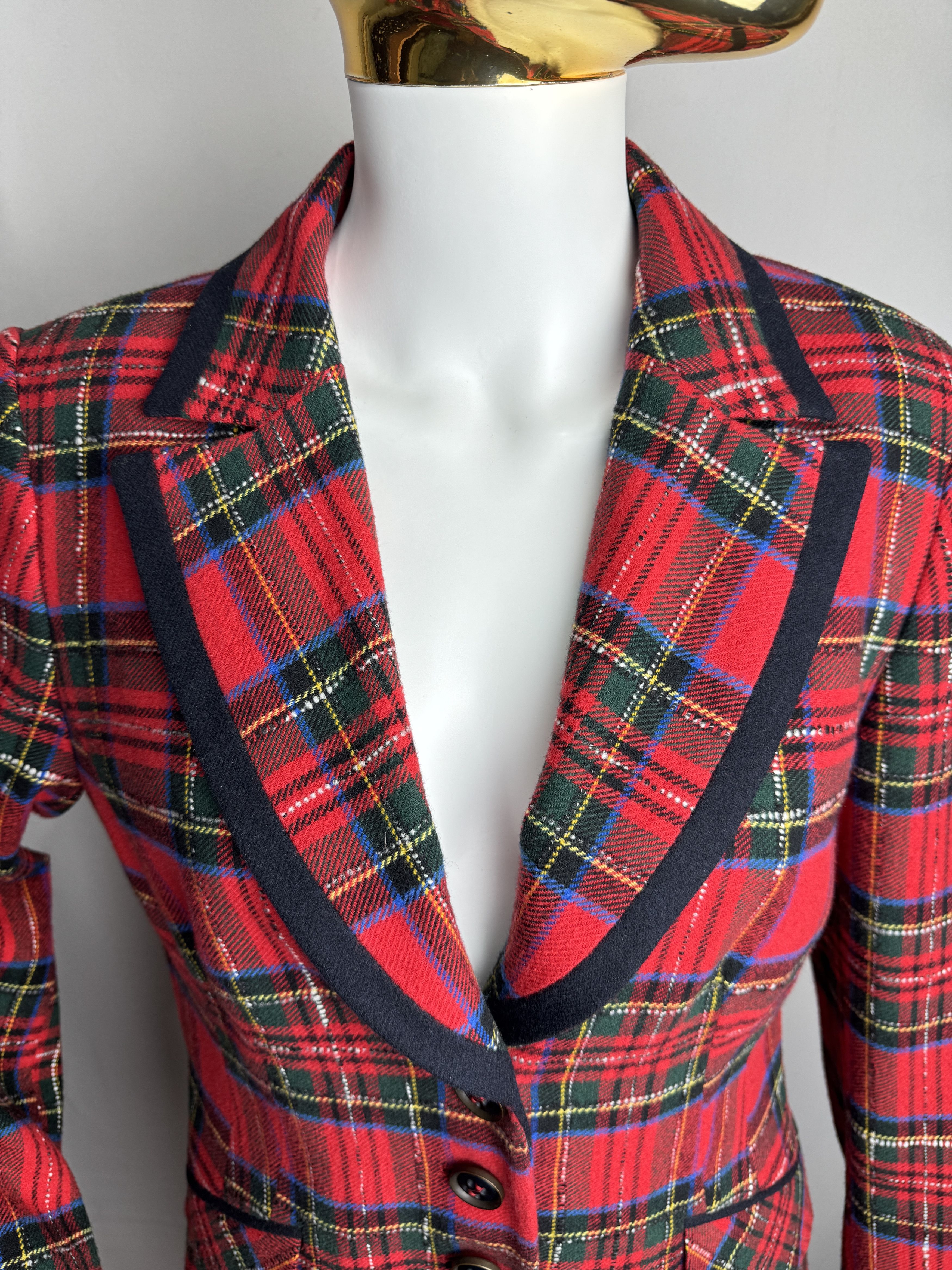 Other × Vintage GABRIELLA BENELLI vintage women’s tartan wool blend jacket Size S / US 4 / IT 40 - 2 Thumbnail
