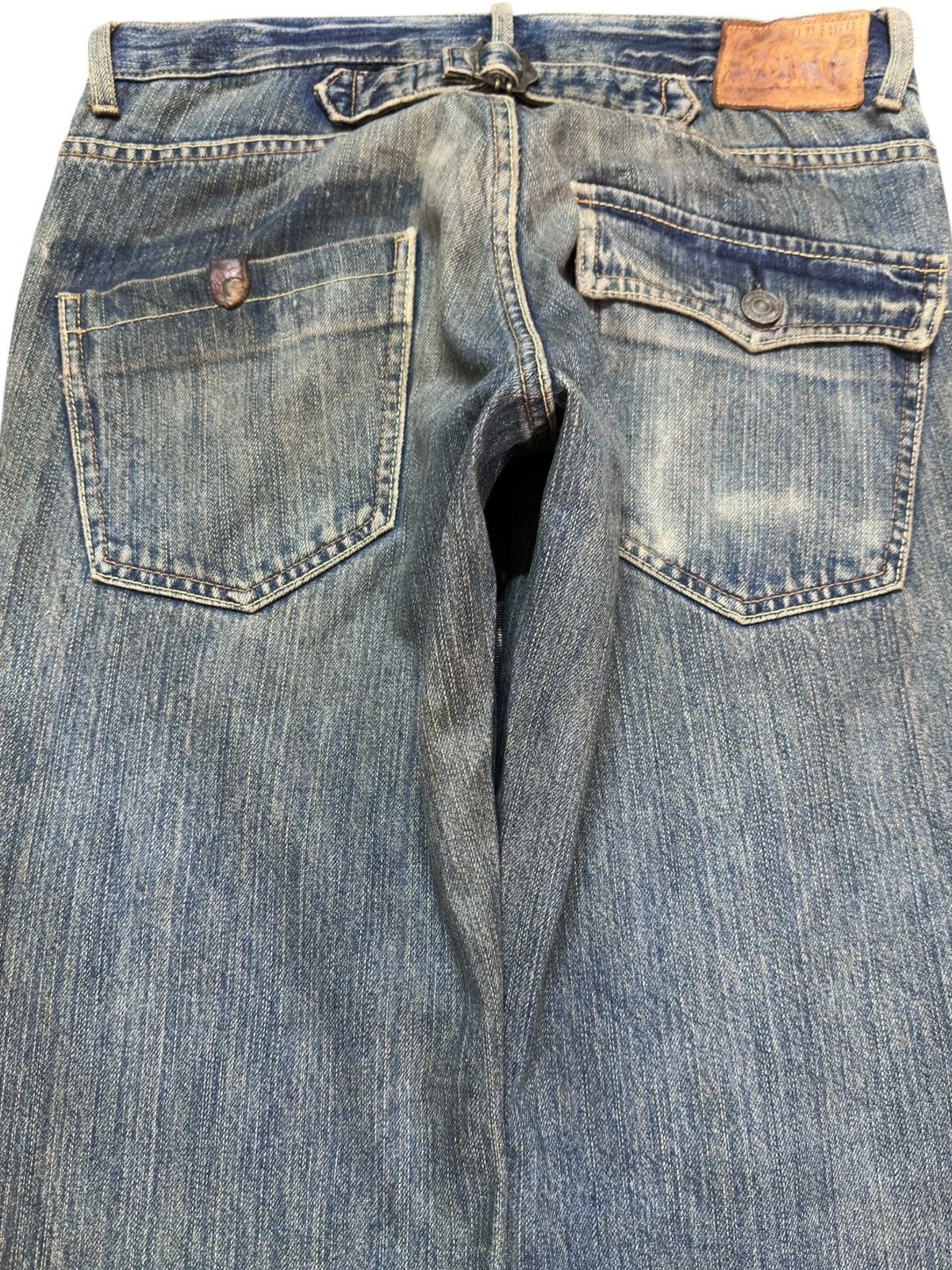 Dolce & Gabbana Vintage Geranimo Buckle Back Mudwash Printed Denim Size US 32 / EU 48 - 8 Thumbnail