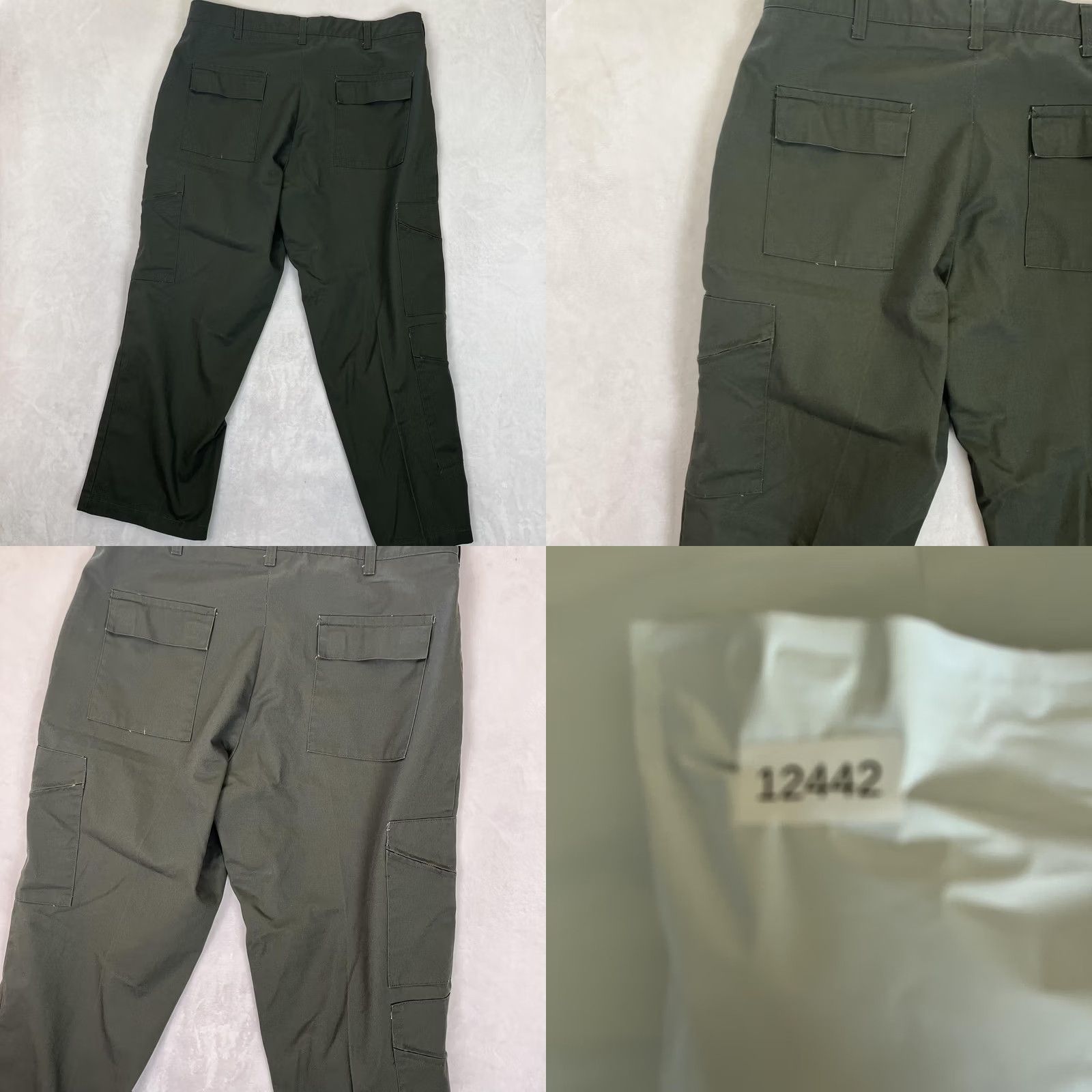 Vintage VINTAGE Topps Cargo Pants Mens 38x30 Green Workwear Made USA Pants Mens 38 Green Cargo Pocket Zipper Flat Front Relaxed 65% Polyester 35% Cotton Size US 38 / EU 54 - 8 Thumbnail