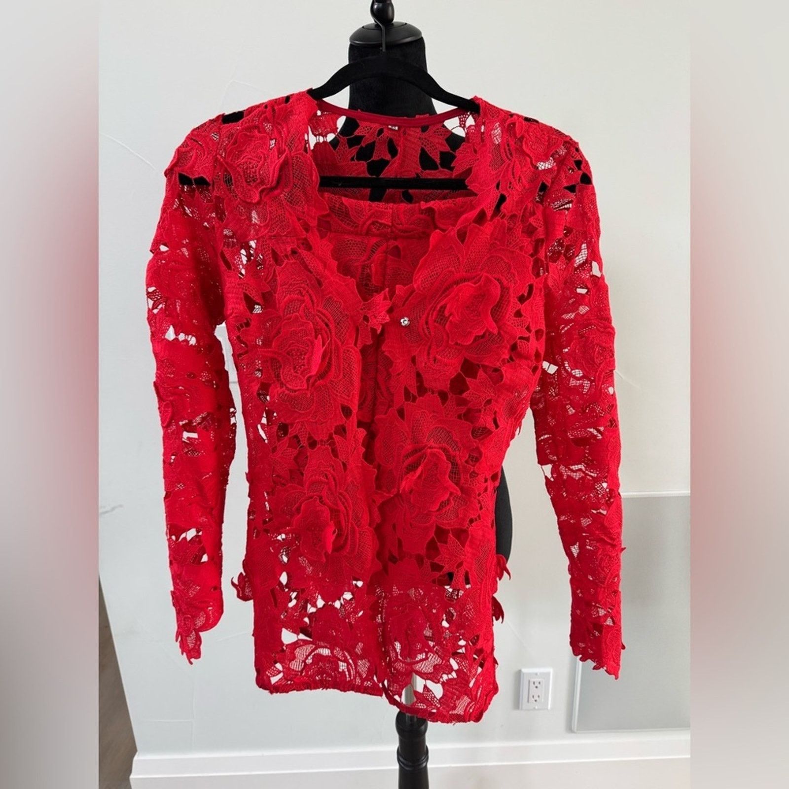 Other Vibrant Red Lace 2 piece Set size XS Size XS / US 0-2 / IT 36-38 - 6 Thumbnail