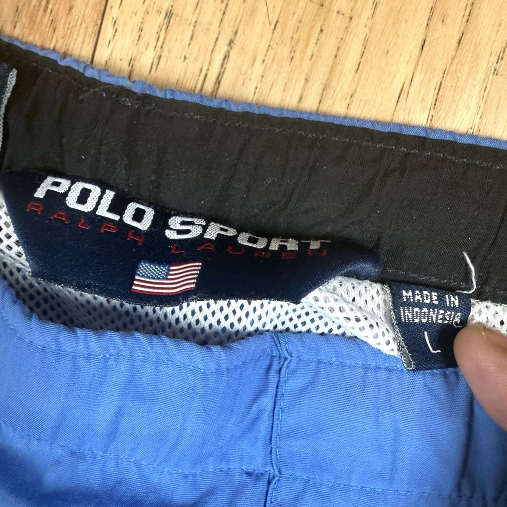Polo Ralph Lauren VINTAGE Polo Ralph Lauren Sport Swim Trunks Mens Large Blue Pocket USA Flag Trunks Bottom L Mens Blue USA Flag Pocket Size US L / EU 52-54 / 3 - 3 Thumbnail