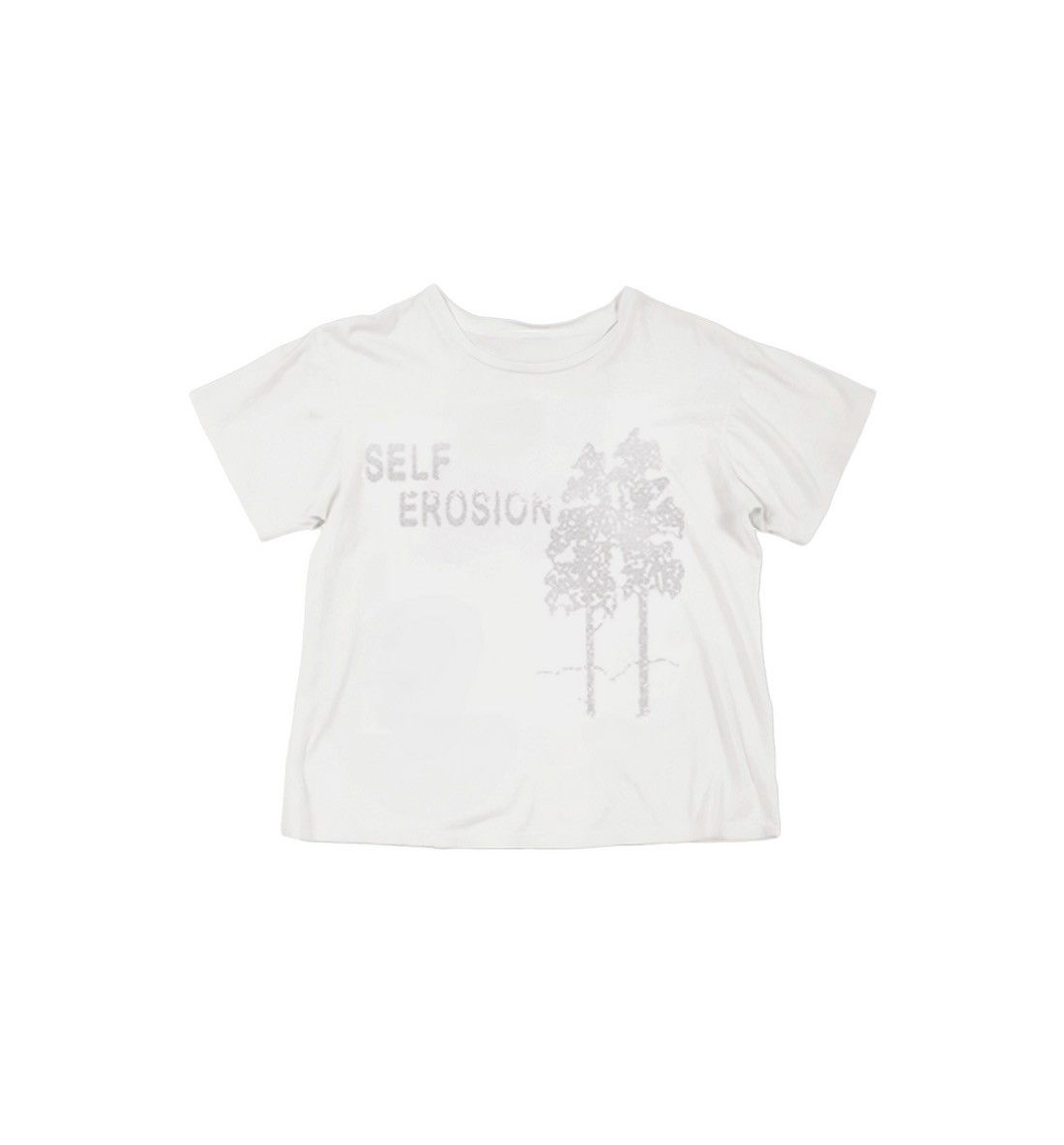image of Velour Self Erosion T-Shirt in White, Men's (Size Large)