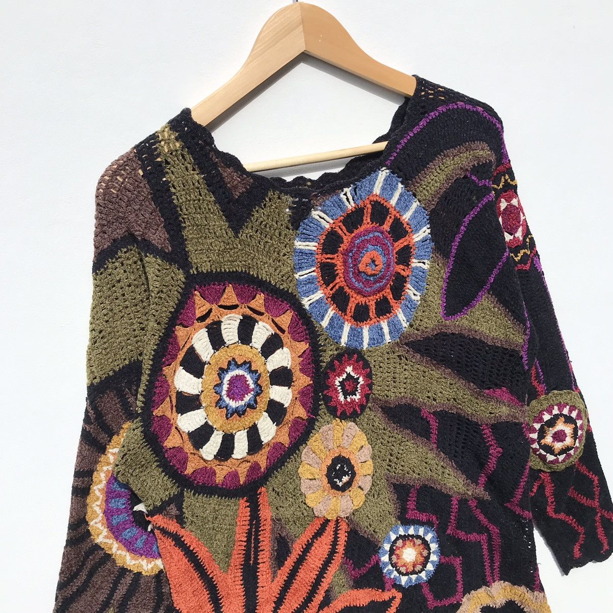 Issey Miyake Tsumori Chisato Crochet Tunic Top Issey Miyake Designer Size M / US 6-8 / IT 42-44 - 8 Thumbnail
