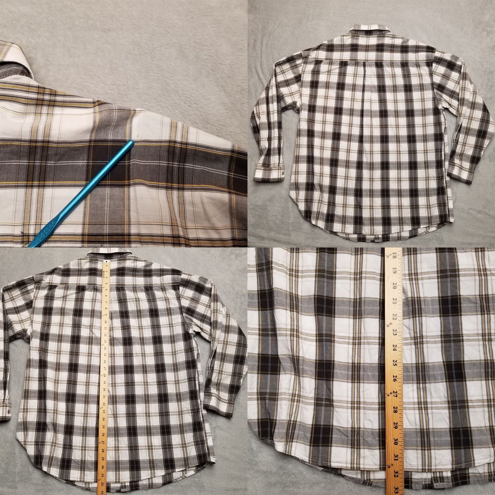 Wrangler VINTAGE Wrangler Shirt Mens XXL Black Tan Plaid Twenty X Long Sleeve Western Casual Size US XXL / EU 58 / 5 - 8 Thumbnail