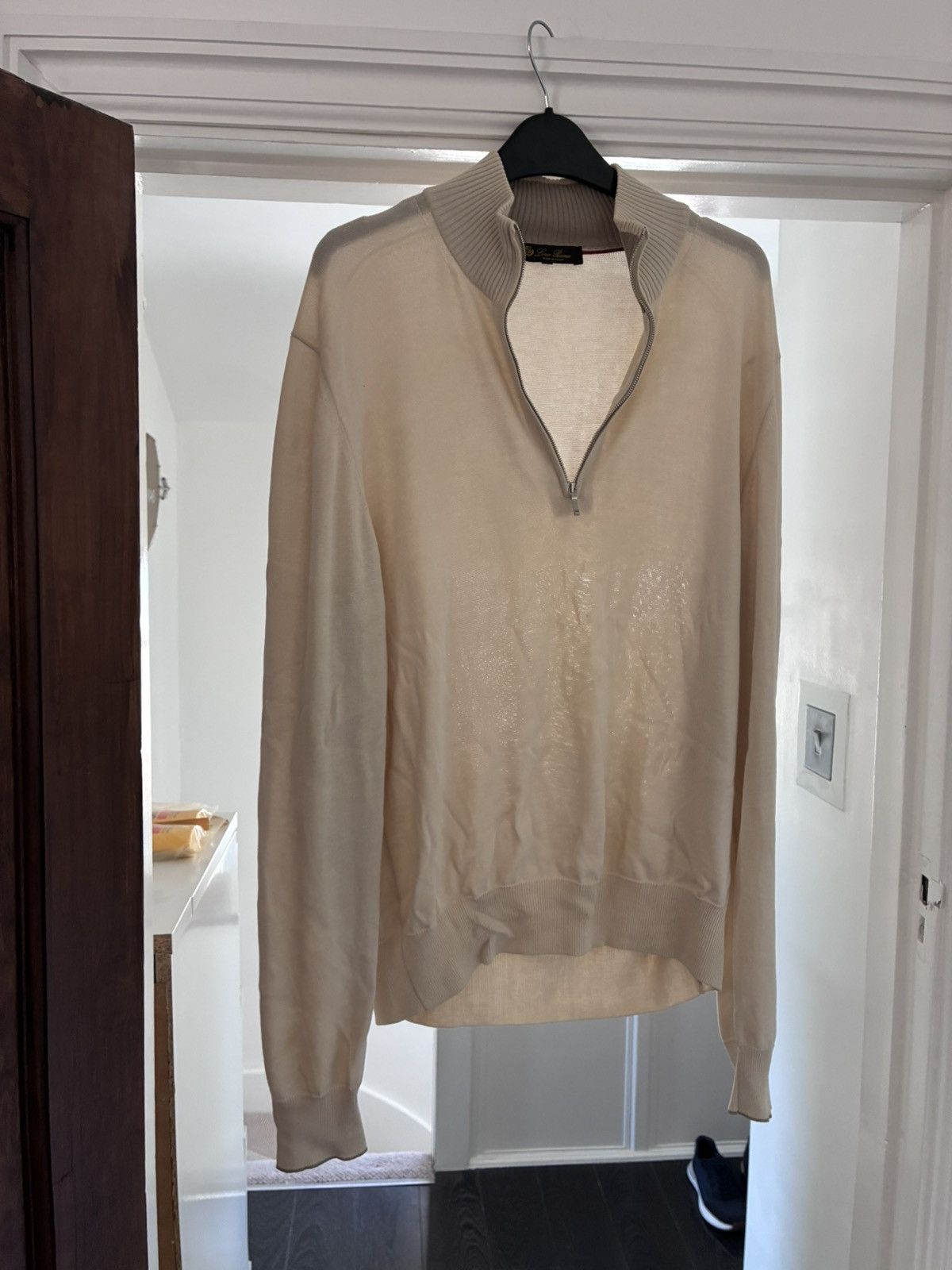 Loro Piana Loro piana beige quarter zip size 50/medium Size US M / EU 48-50 / 2 - 1 Thumbnail