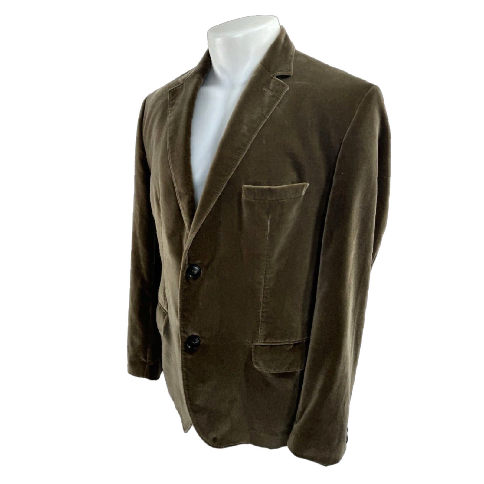 Hugo Boss HUGO BOSS Blazer Mens 44 R Velvet Cotton Brown Jacket Size 44R - 1 Thumbnail