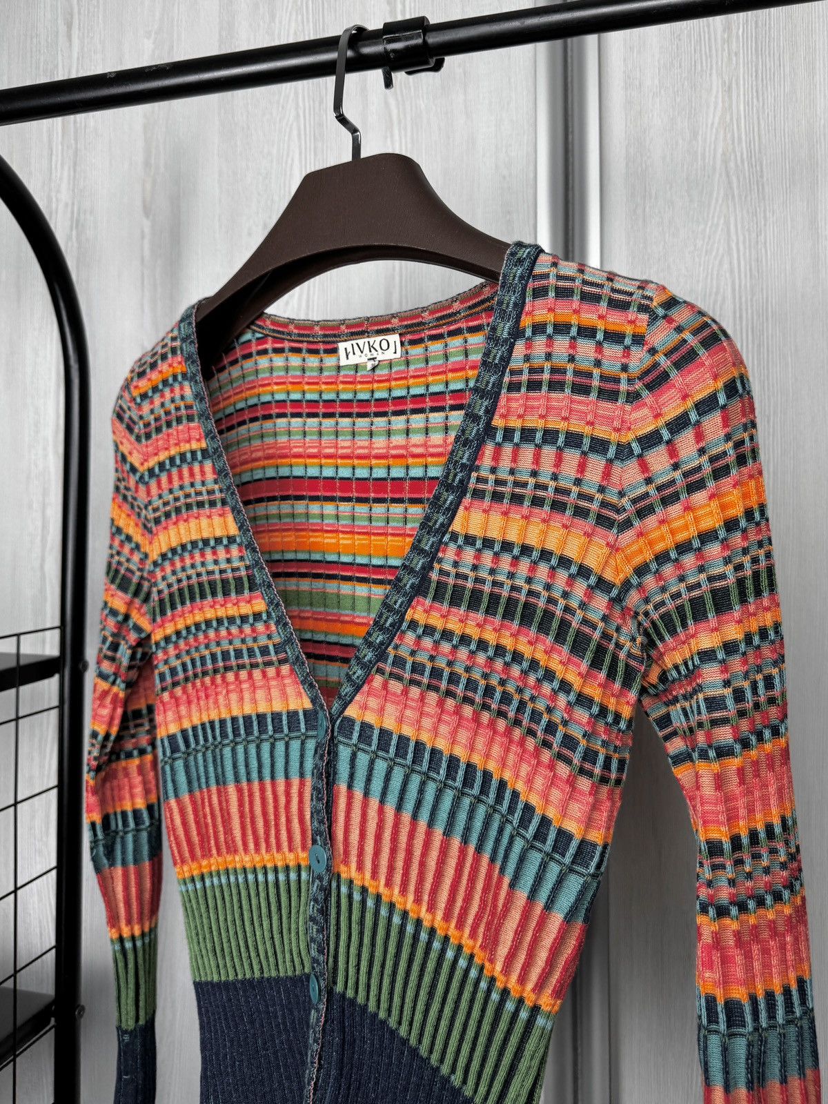 Other Ivko V-Neck Multicoloured Patterned Cardigan size 36 Size S / US 4 / IT 40 - 4 Thumbnail