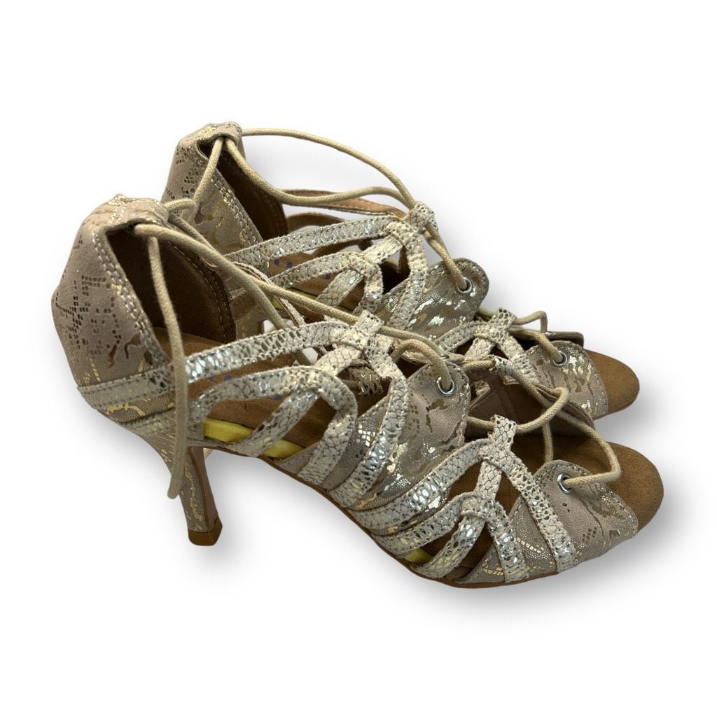 Other Bruju Vaneno Open Toe Lace Up Indoor Dance Heels Size 7 Size US 7 / IT 37 - 5 Thumbnail