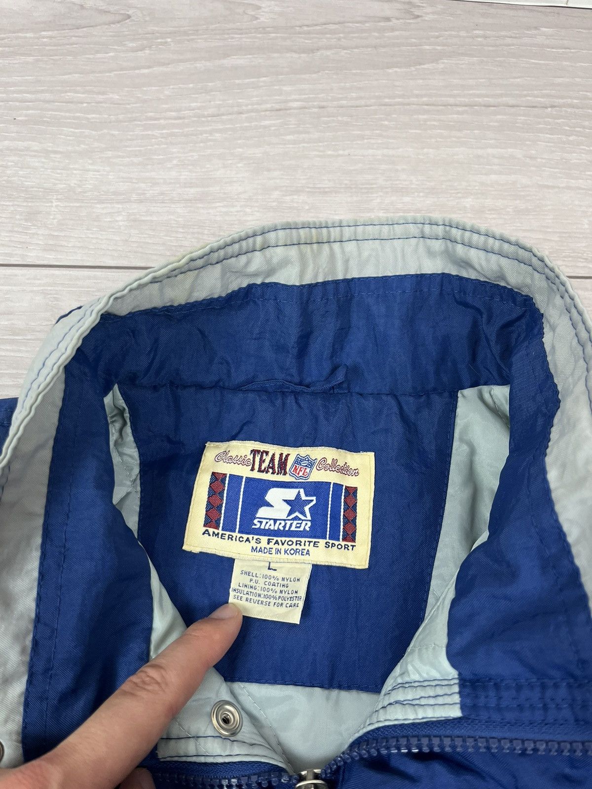 Starter Dallas Cowboys Starter NFL Vintage 90s Team Nylon Jacket Size US L / EU 52-54 / 3 - 11 Thumbnail