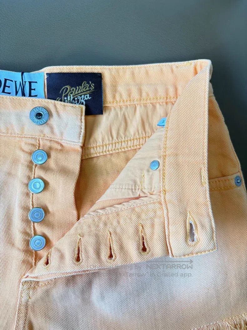 Loewe Loewe Fringed Denim Shorts with Gradual Color Change in Or Size 42" / US 20 - 6 Thumbnail