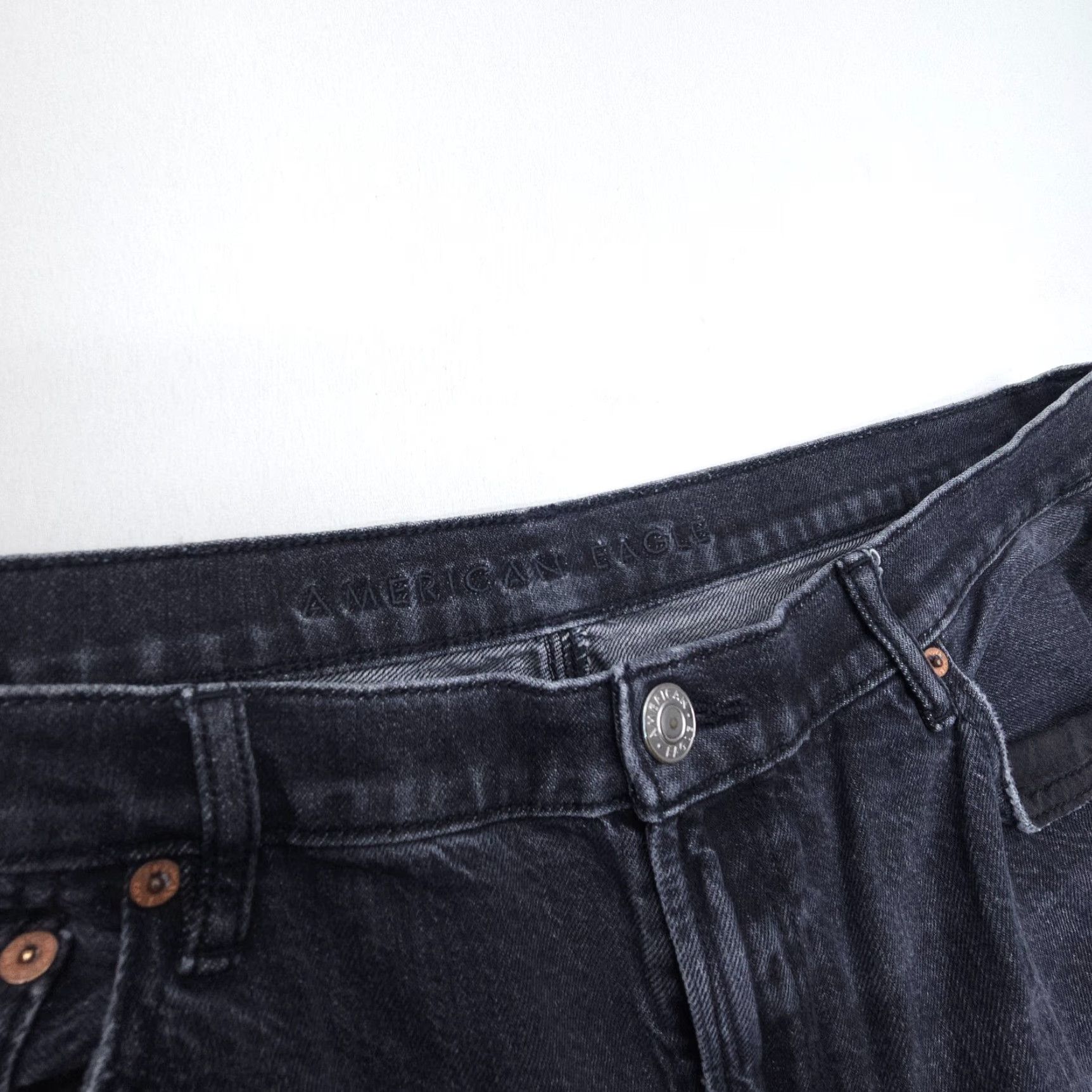 American Eagle Outfitters American Eagle Jeans Plus Size 18 Black High Rise Dark Wash Denim 90's Womens Size 40" / US 18 - 4 Thumbnail