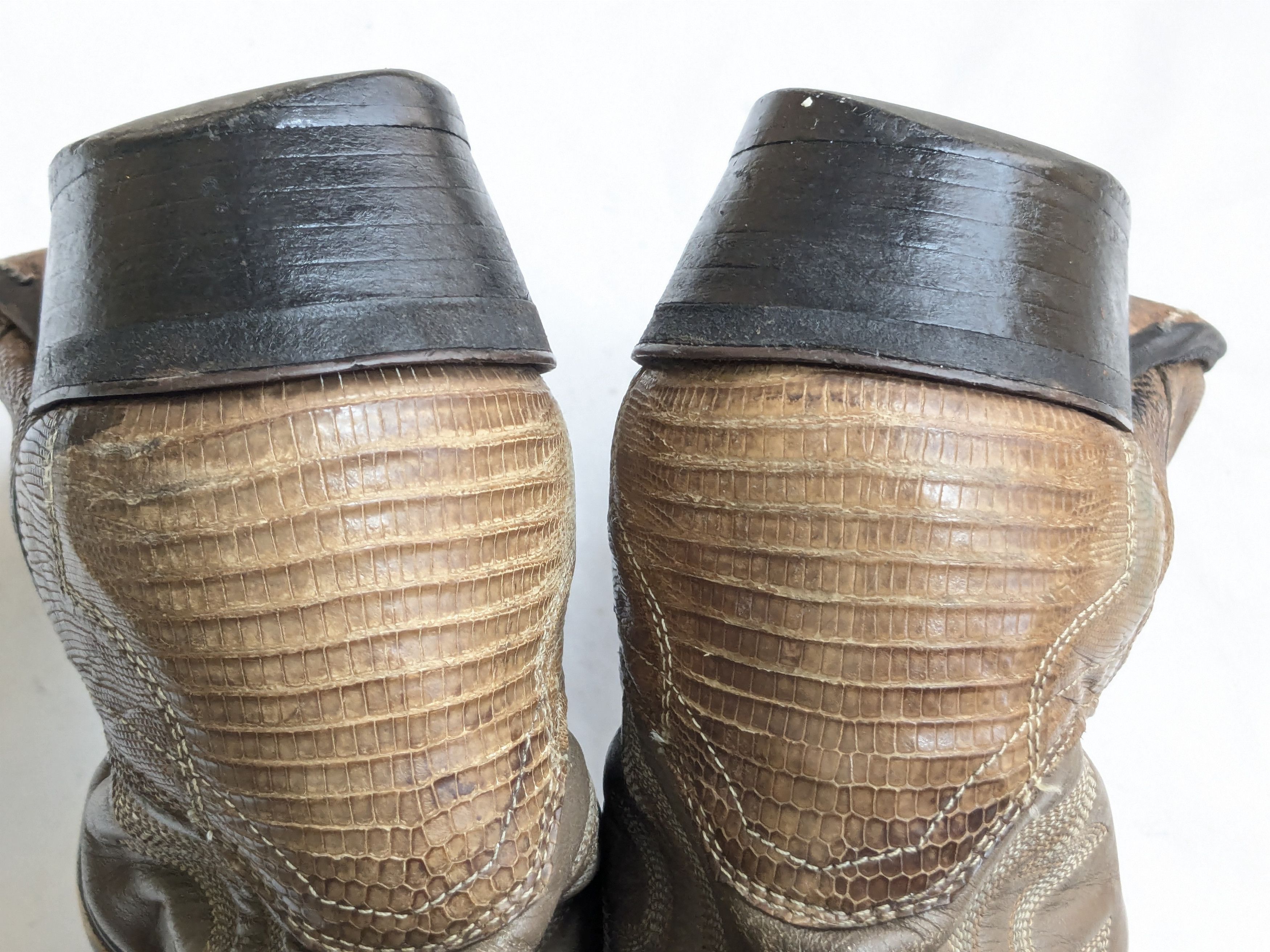 Other Vintage Justin Cowboy Boots Brown Lizard Leather 9.5 D Size US 9.5 / EU 42-43 - 15 Thumbnail