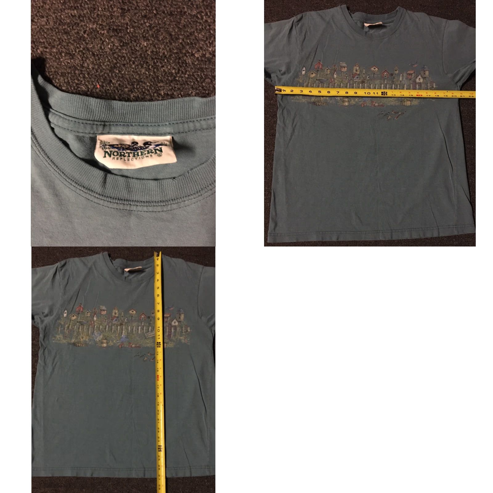 Vintage VINTAGE 90s Bird House All Over Print Faded Distressed Nature Shirt M USA Green Size US M / EU 48-50 / 2 - 8 Thumbnail