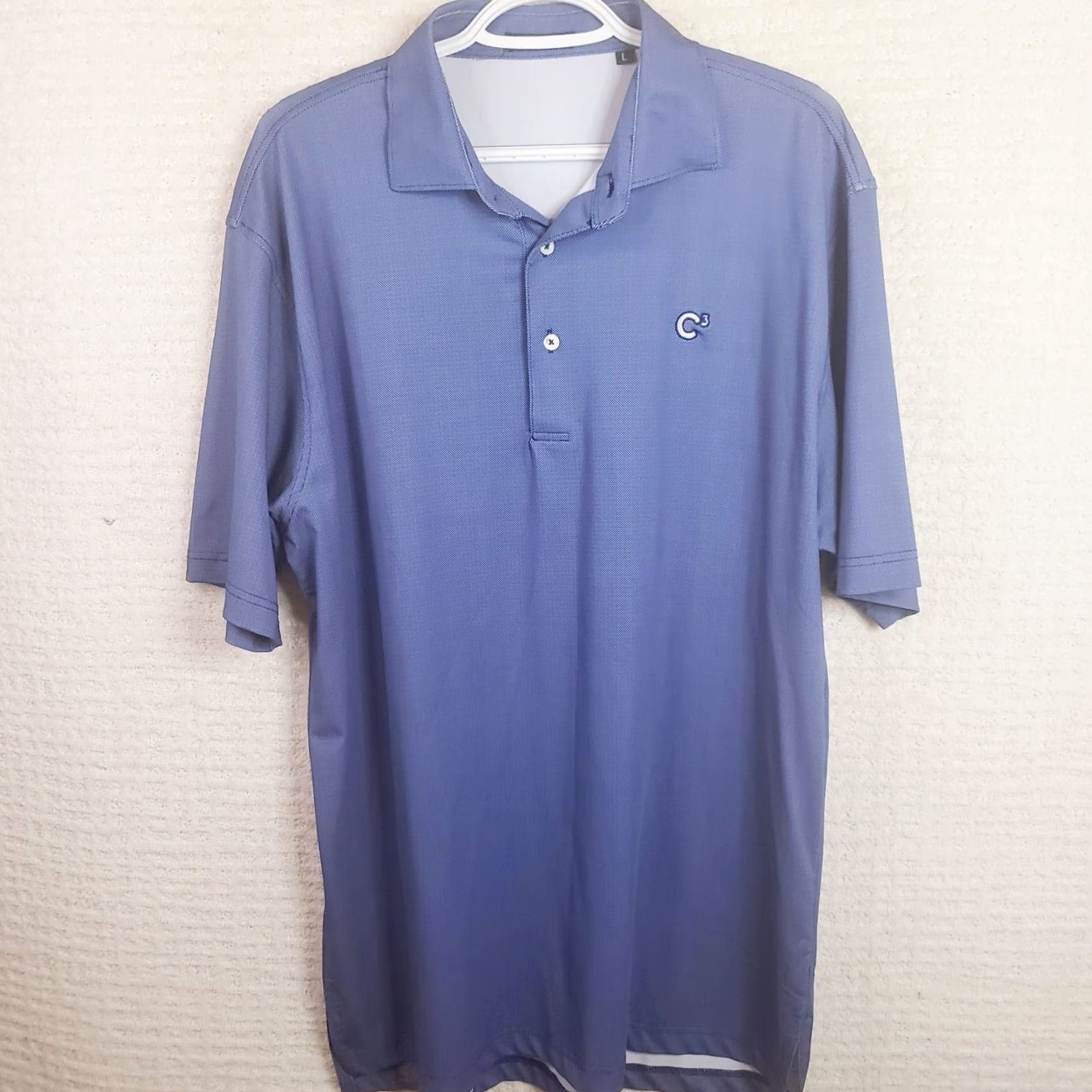 Vintage Polo Golf Shirt Mens L Blue Short Sleeve Regular Fit Stretch C3 Logo Size US L / EU 52-54 / 3 - 2 Thumbnail