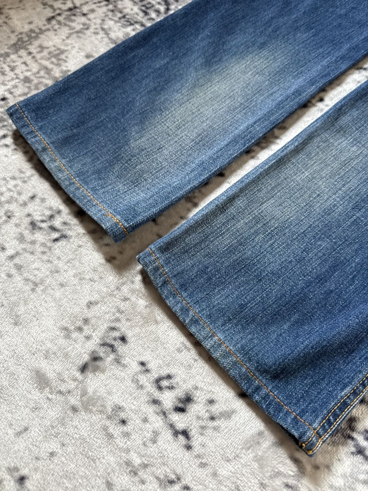 Nudie Jeans Vintage Nudie Low Slim Jim Indigo Thread Jeans Size US 30 / EU 46 - 14 Thumbnail