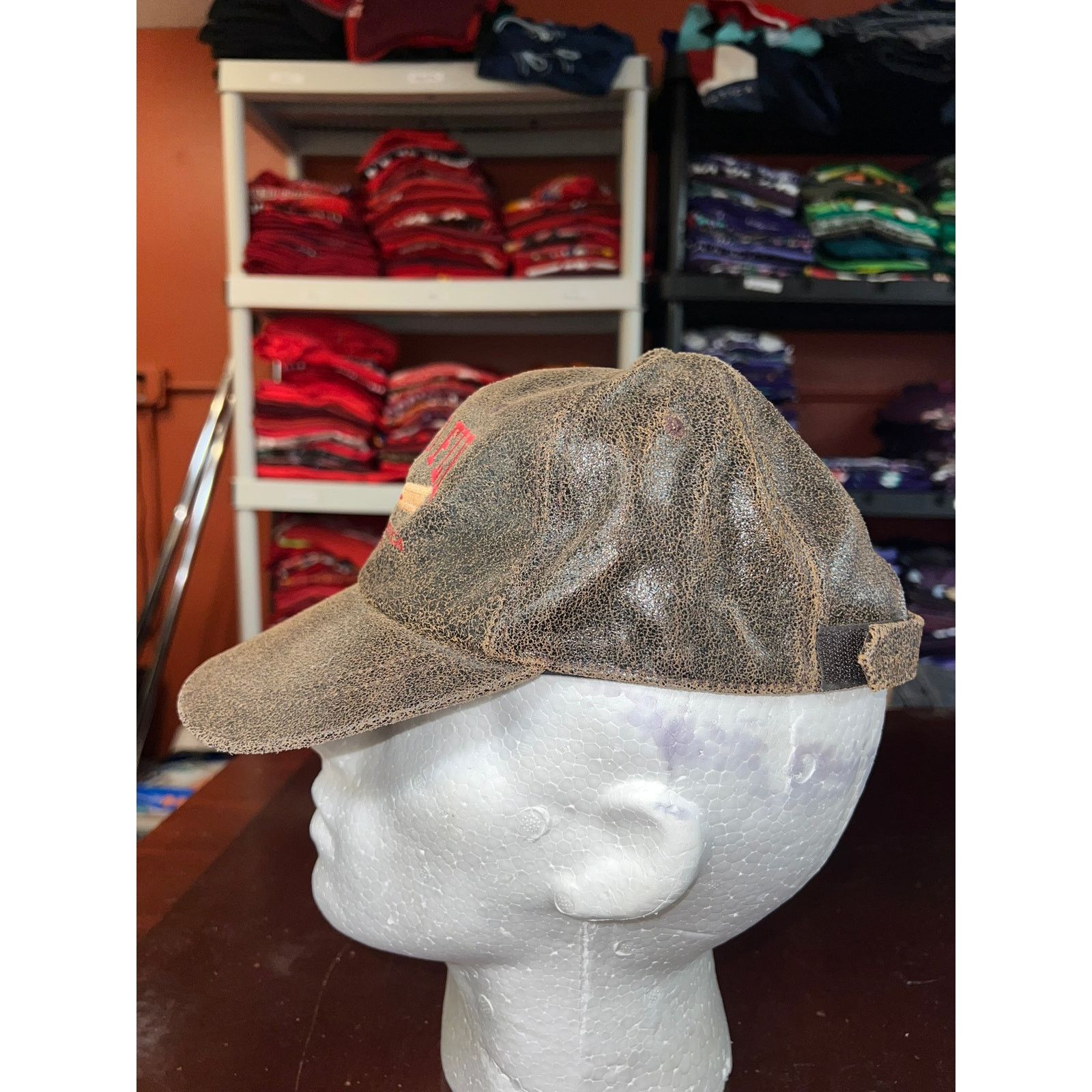 Vintage Vintage Ahead Genuine Leathers Hat America Carmel Cap OS Size ONE SIZE - 4 Thumbnail