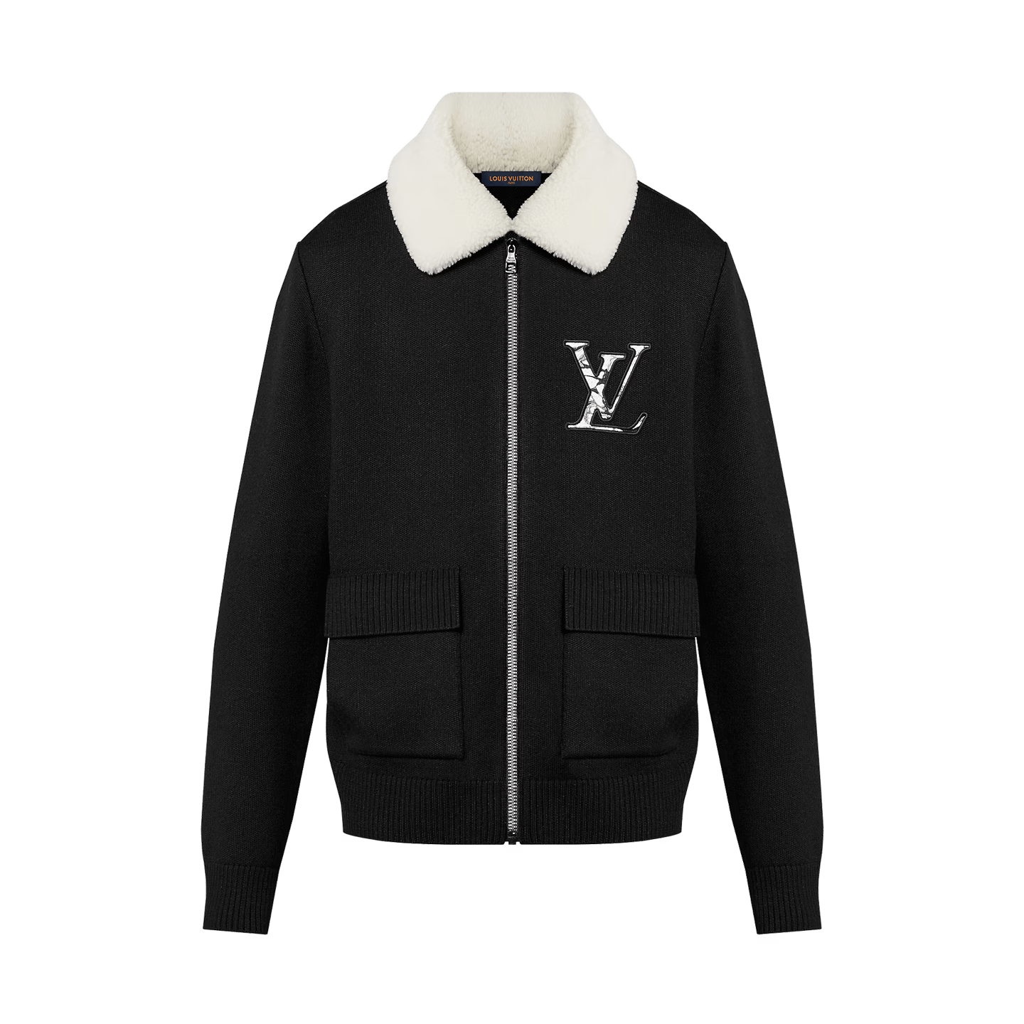 Louis Vuitton LOUIS VUITTON JACKET LEATHER MONOGRAM VARSITY DENIM ...