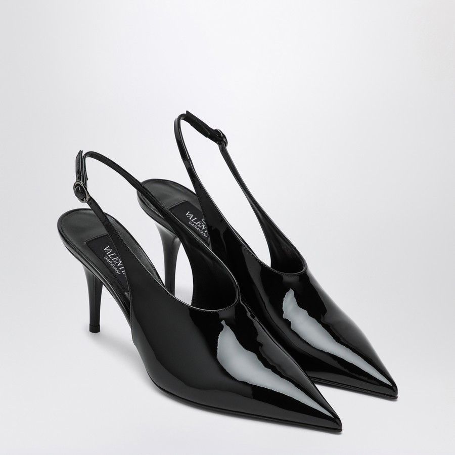 Valentino o1d2blof1024 Leather Slingback in Black Size US 7 / IT 37 - 2 Thumbnail