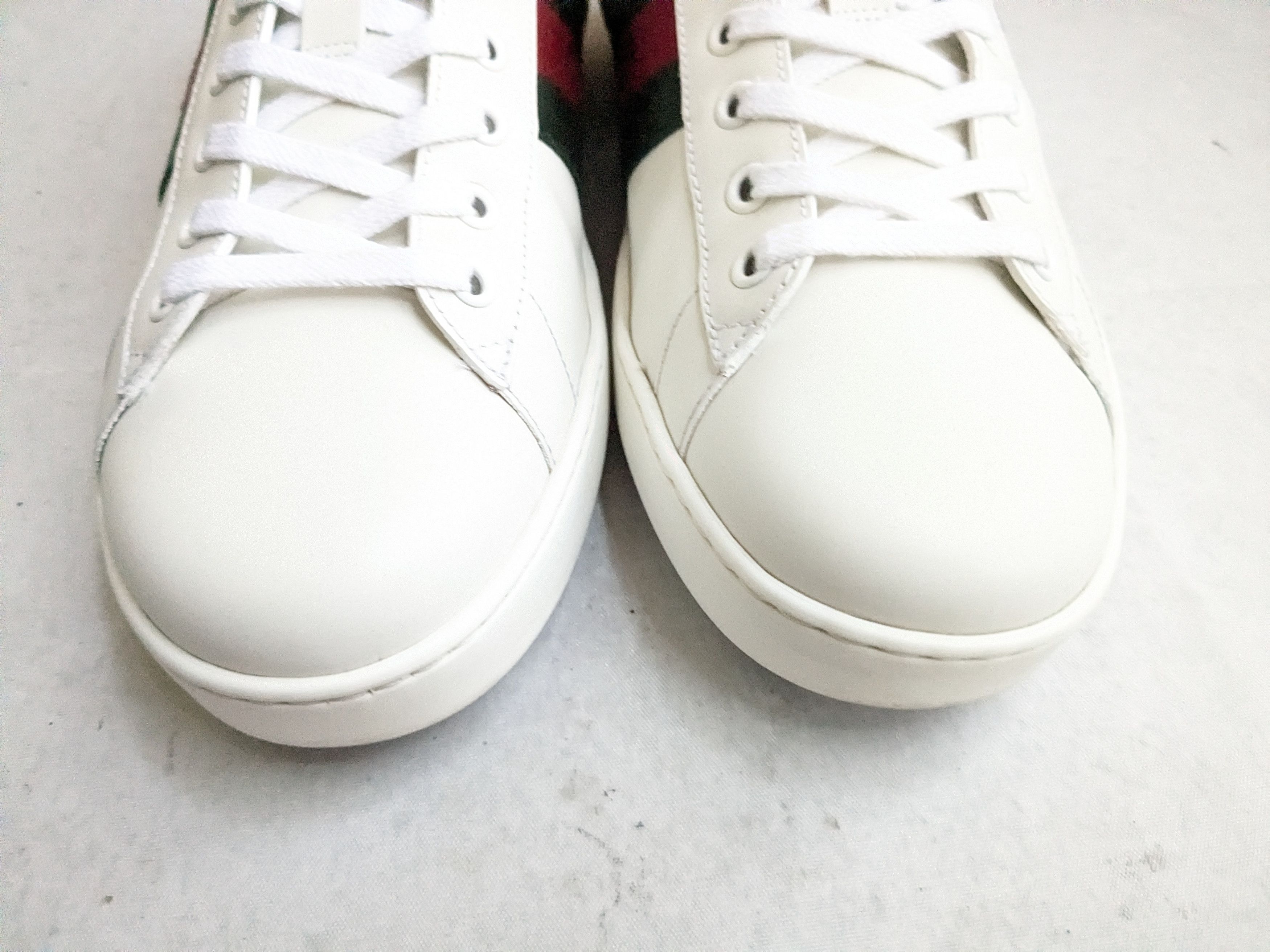 Gucci Gucci Ace Sneakers Bee White 9.5 Low Tops Size US 9.5 / EU 42-43 - 4 Thumbnail