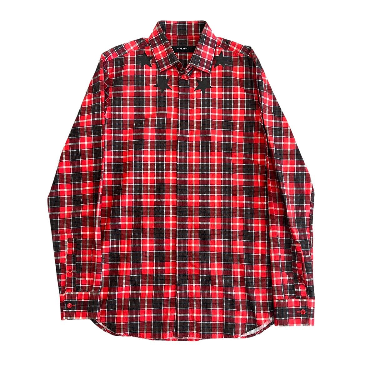 Givenchy Givenchy FW2015 Riccardo Tisci Star Print Check Shirt Size US M / EU 48-50 / 2 - 1 Thumbnail