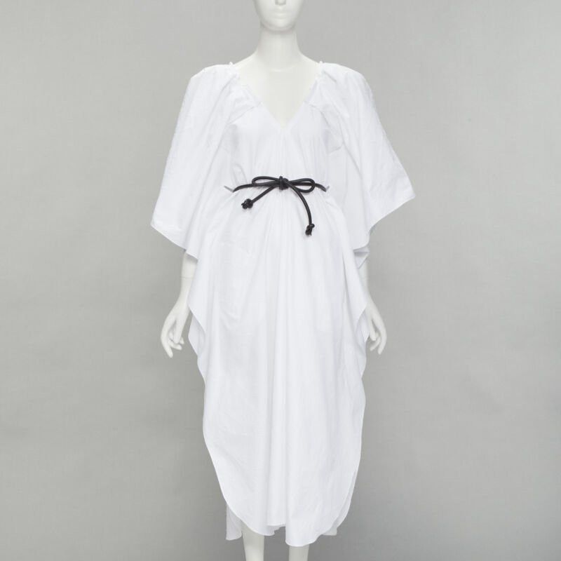 Roland Mouret new ROLAND MOURET 2021 Lange white needlepoint poplin leather cord belt dress XS Size XS / US 0-2 / IT 36-38 - 1 Thumbnail