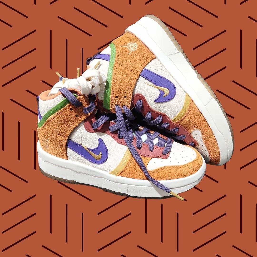 Nike VINTAGE? Nike Dunk High Setsubun DQ5012-133 Women 6.5 High Tops Orange Purple Nike Dunk High Women Shoes Sneakers Size US 4 / IT 34 - 1 Thumbnail