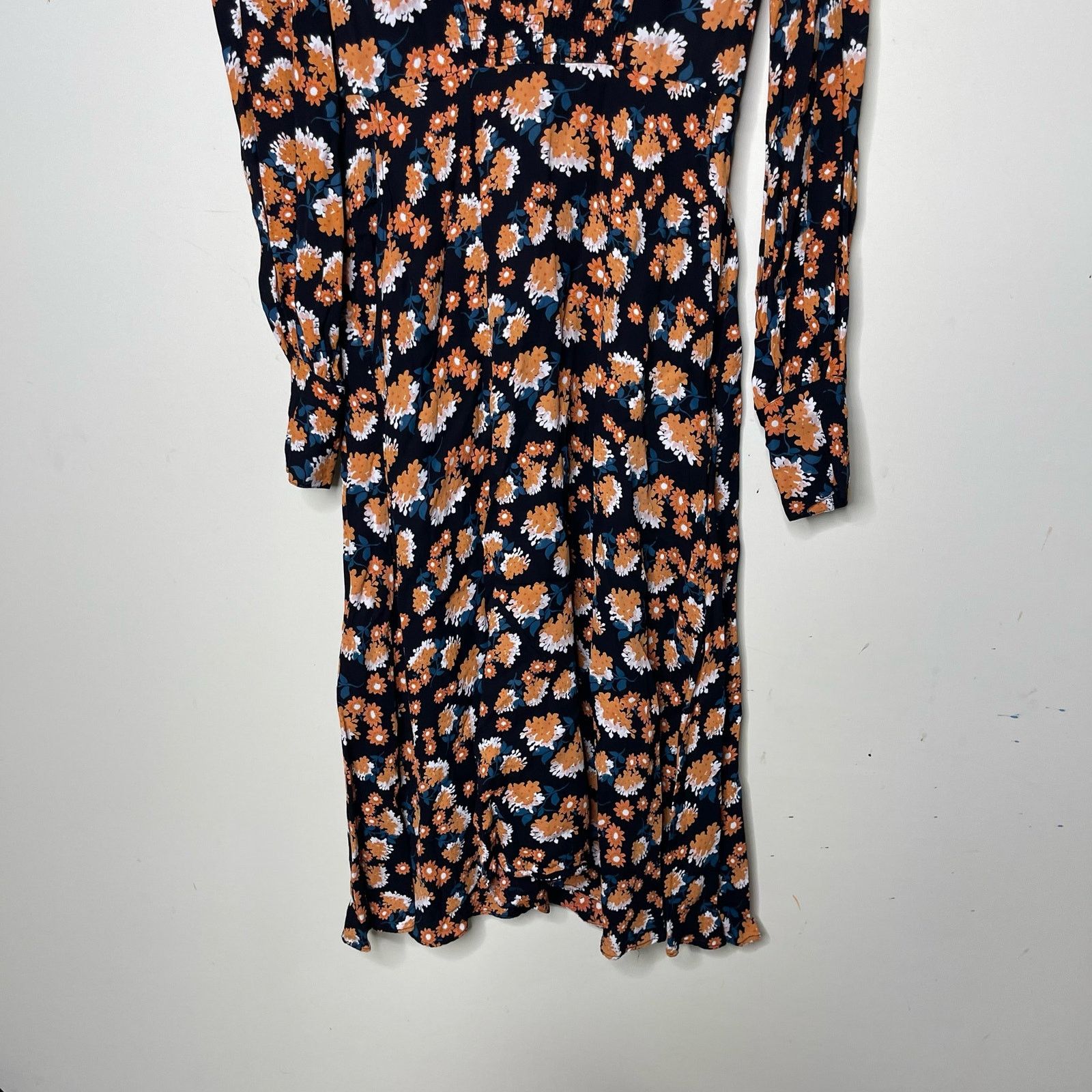 Other ByTimo Vintage Drape V Neck Dress Poppyfield Floral Black XS Size XS / US 0-2 / IT 36-38 - 6 Thumbnail
