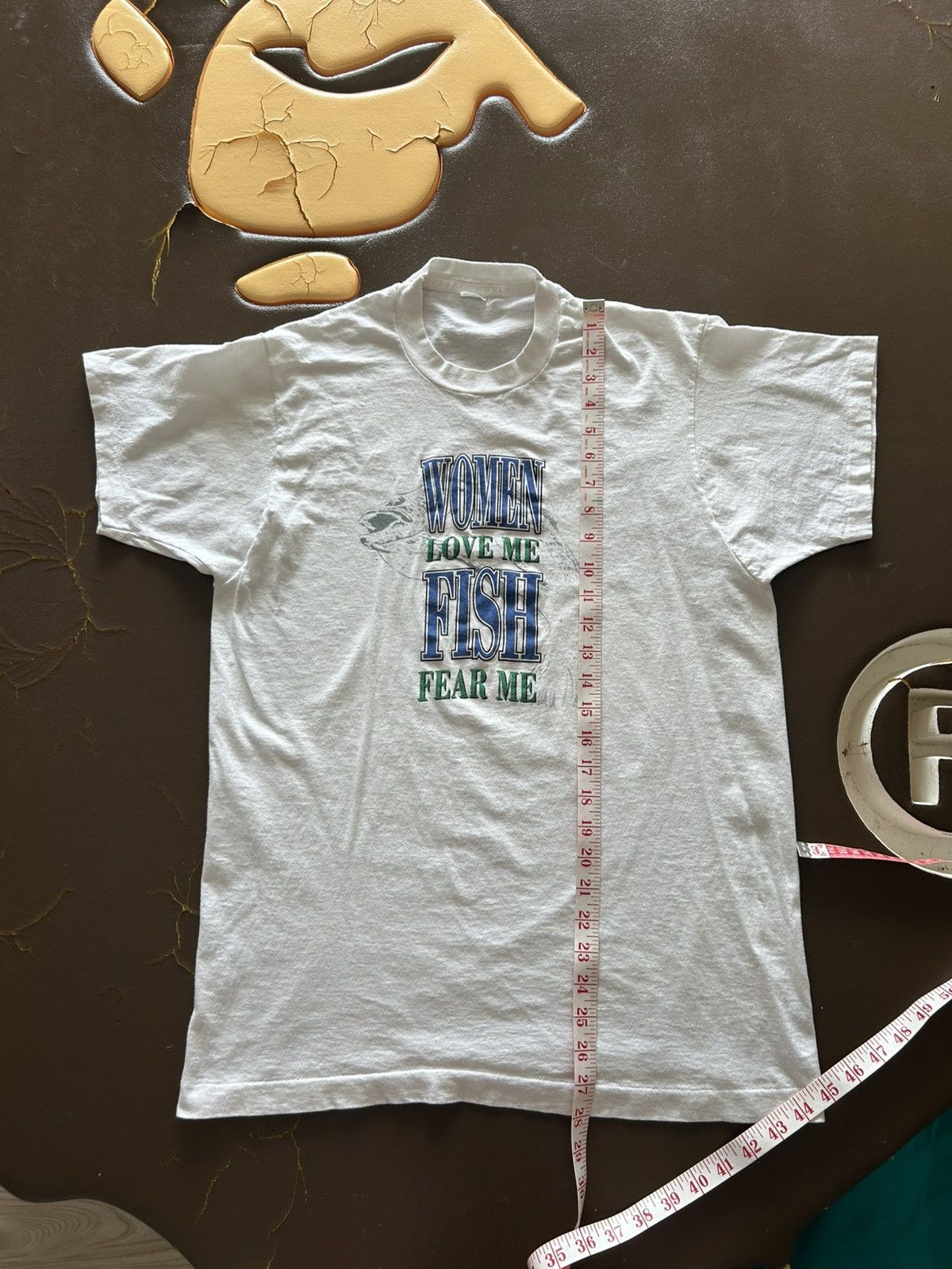 Vintage Vintage Funny Satire Fishing tee Women Love me Size US M / EU 48-50 / 2 - 7 Thumbnail