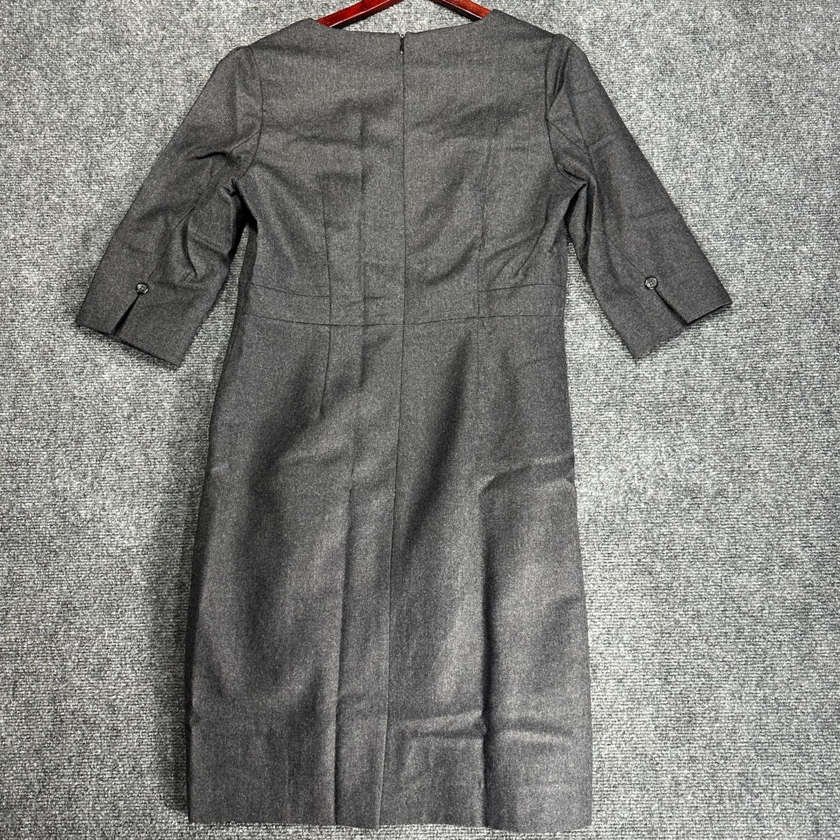 Pendleton Pendleton Dress Womens 8P Gray Wool Midi Shift 3/4 Sleeve Lined Zip Back Vintage No Size M / US 6-8 / IT 42-44 - 7 Thumbnail
