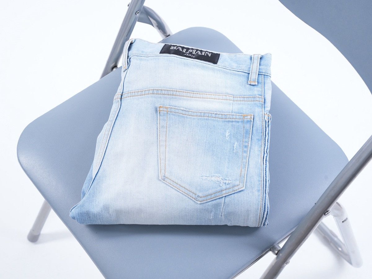 Balmain Balmain Slim Fit Ripped Jeans Denim w 33 Size US 33 - 1 Thumbnail