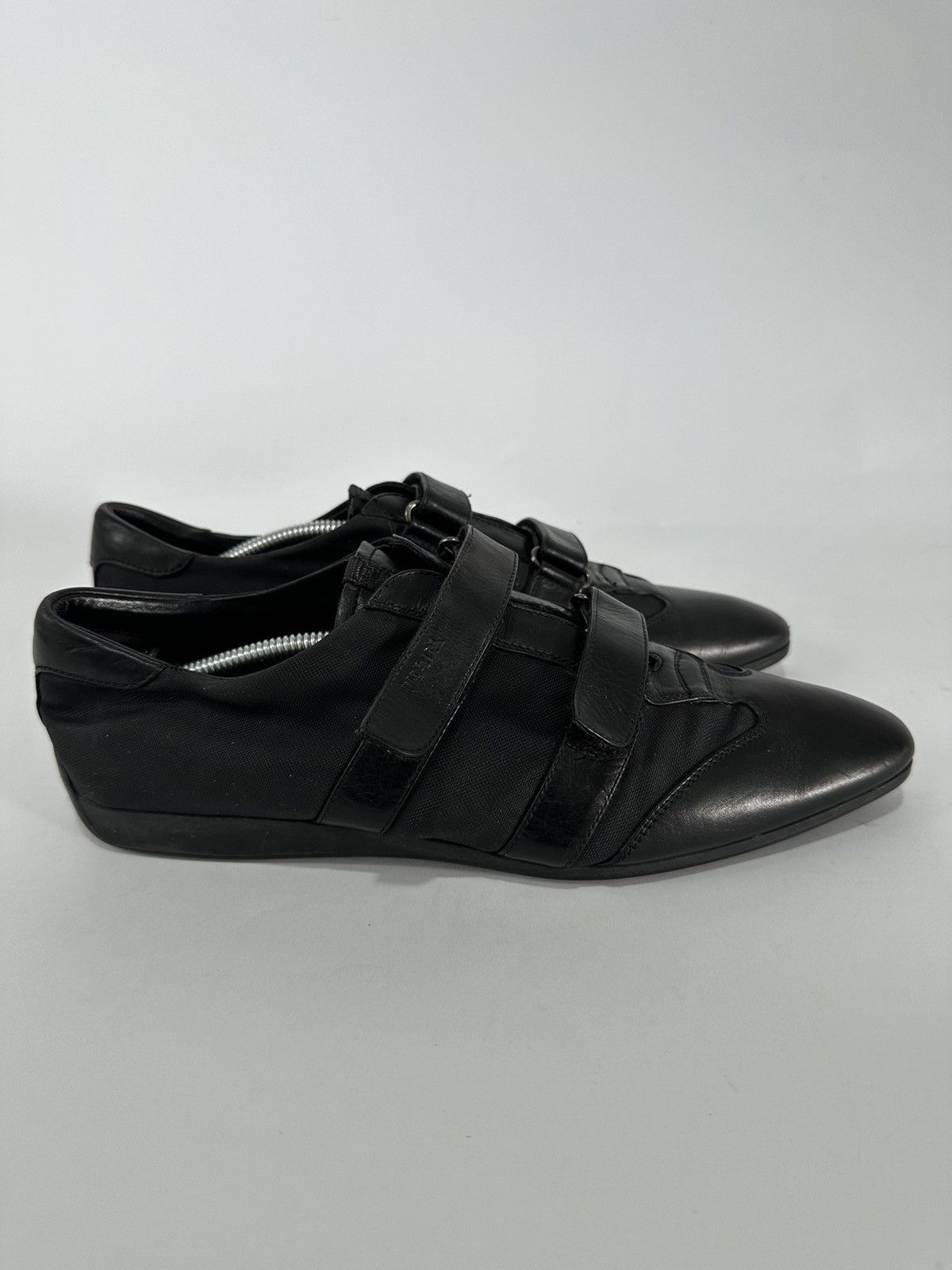 Prada 💗Prada Black Canvas💗 Leather Sneakers Size 38 Size US 8 / IT 38 - 1 Thumbnail