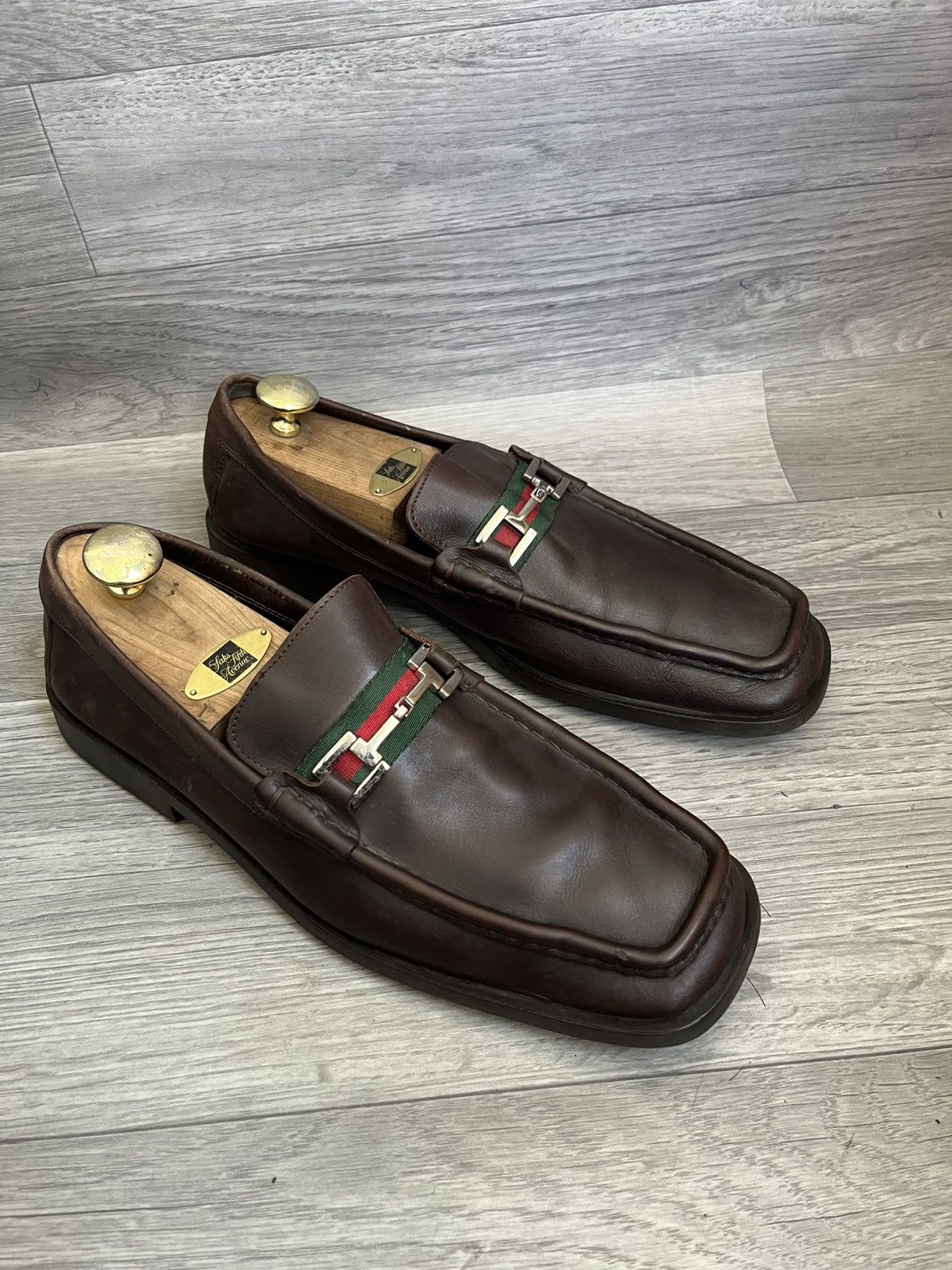Gucci Gucci horsebit tomford era brown square toe loafers sz 11D Size US 11.5 / EU 44-45 - 8 Thumbnail