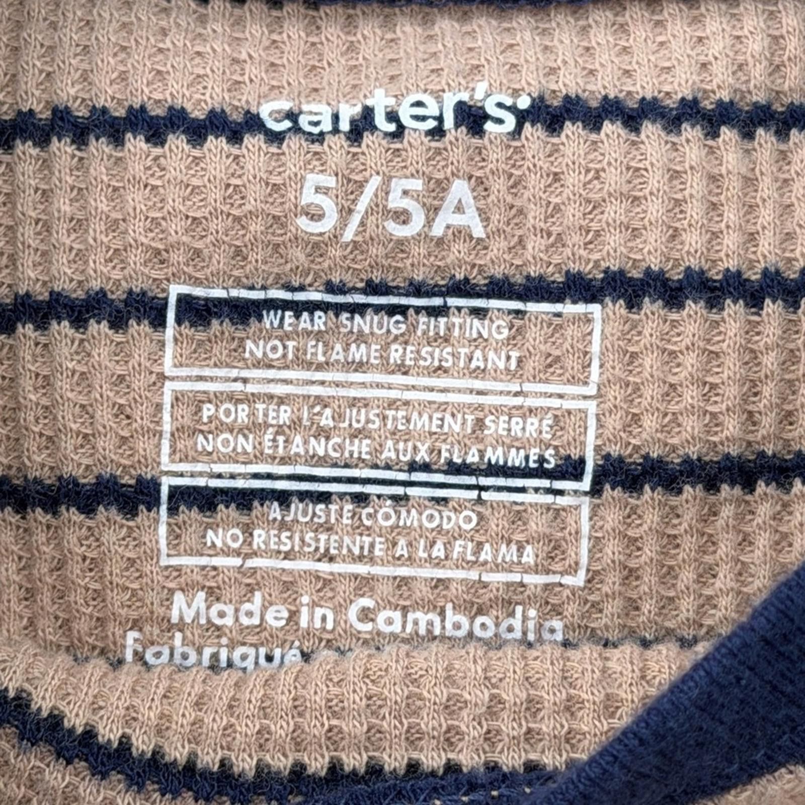 Other Carter's Boys Size 5 Striped Pajama Set Size ONE SIZE - 4 Thumbnail