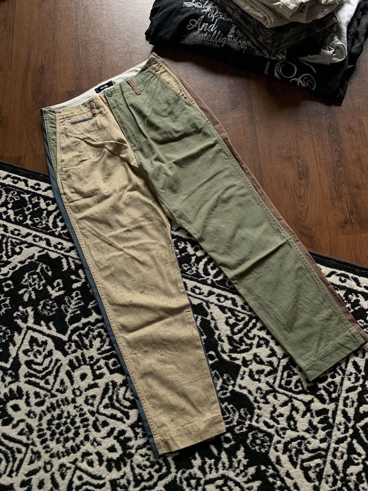 Ne-Net Ne-Net By Issey Miyake 4 Tone Animal Pattern Pants Size US 30 / EU 46 - 1 Thumbnail