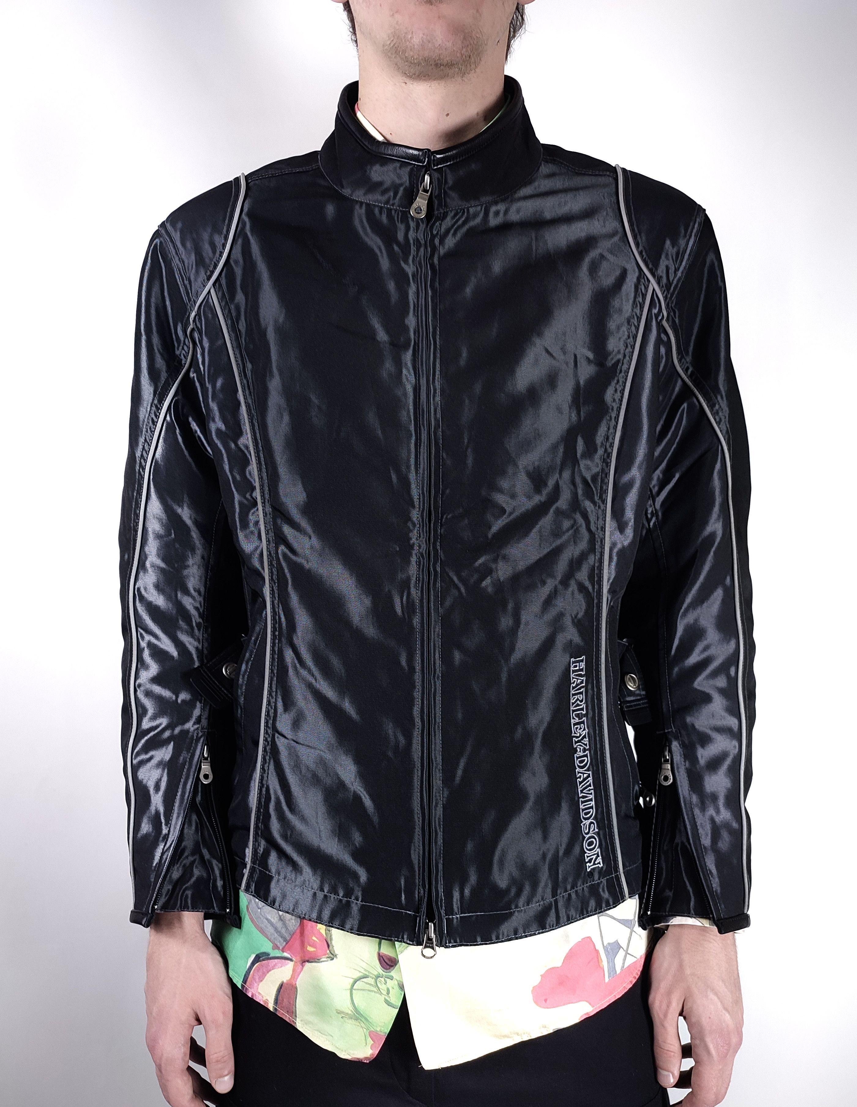 Harley Davidson Vintage Harley Davidson Reflective Nylon Biker Jacket Size US L / EU 52-54 / 3 - 7 Thumbnail