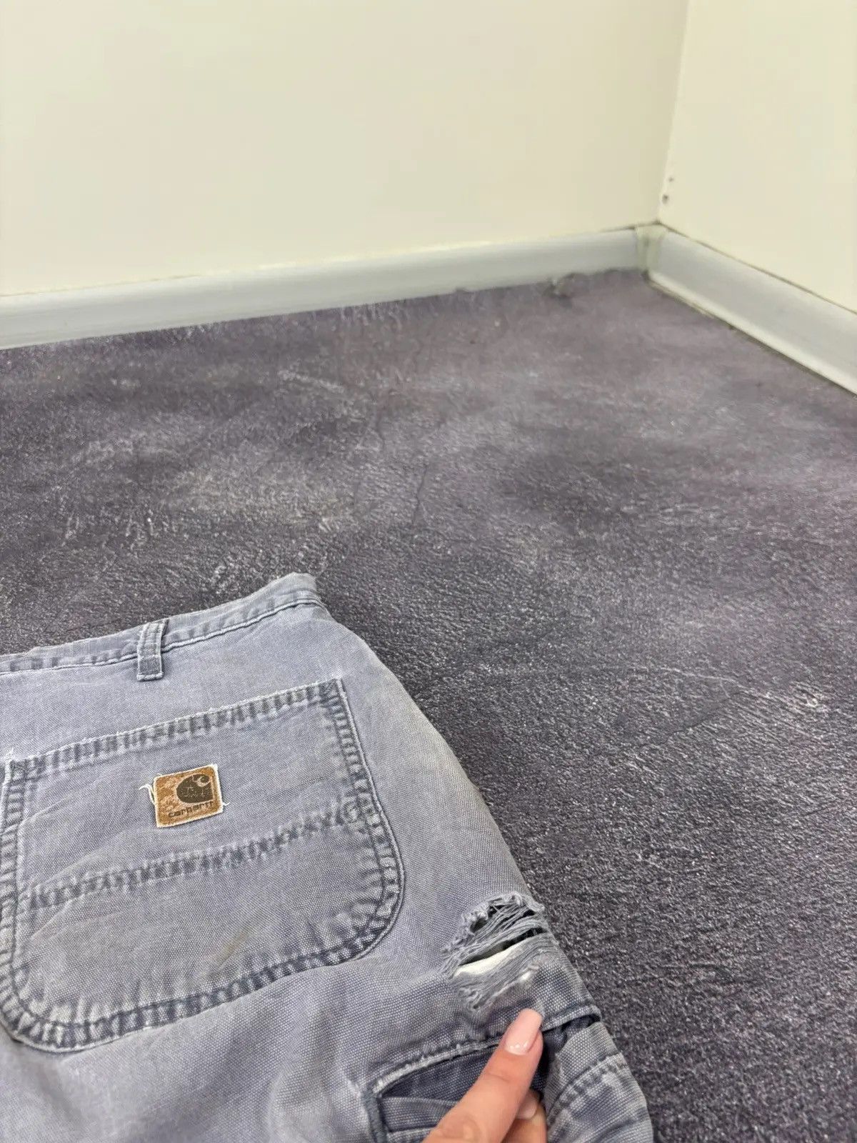 Carhartt × Vintage Vintage Carhartt Gray Work Hype Baggy Shorts Jorts Size US 36 / EU 52 - 6 Thumbnail