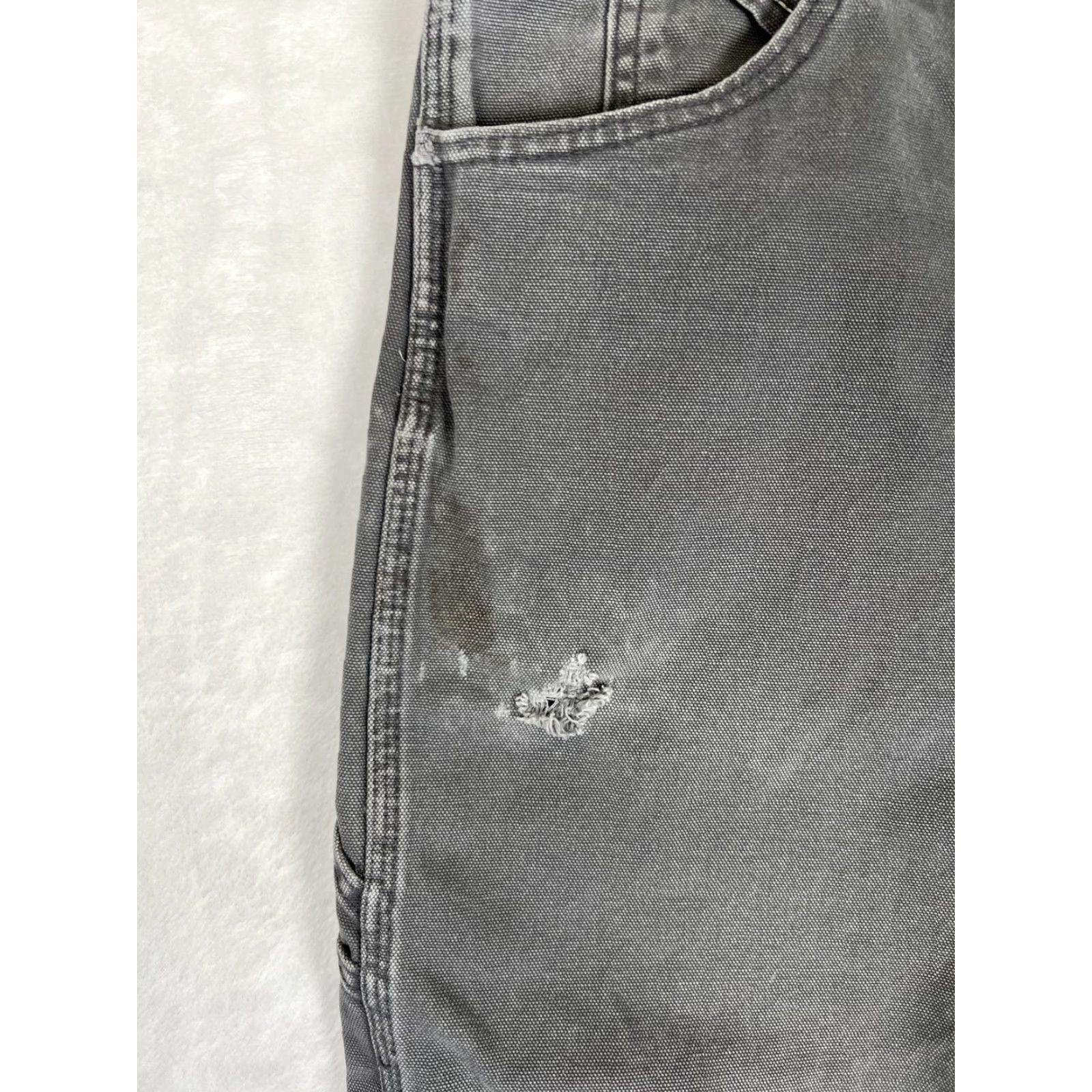 Dickies VINTAGE Dickies Carpenter Denim Jeans Mens 36x30 Gray Denim Workwear Straight 36 Inseam Cotton Zip Fly Pockets Hammer Loop Mens Size US 36 / EU 52 - 4 Thumbnail