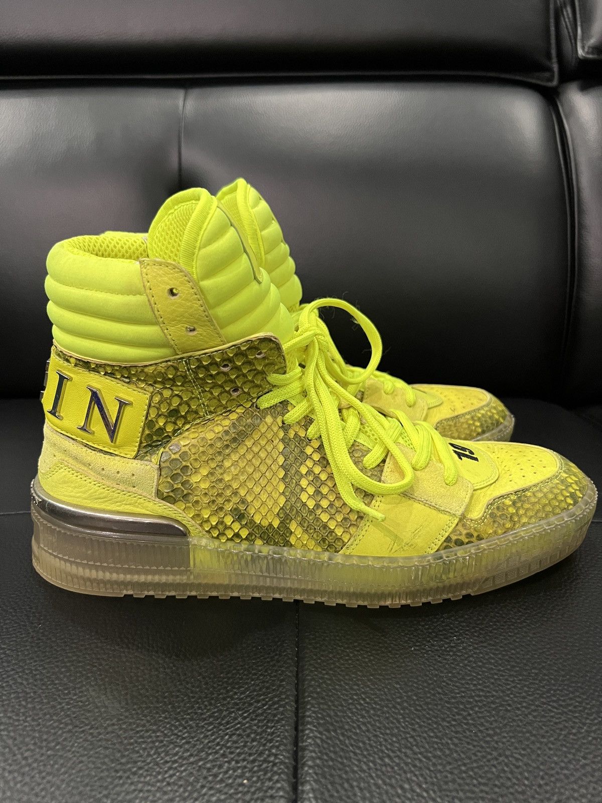 Philipp Plein Philipp Plein Snakeskin Effect “1978” Embroidered High-Top S Size US 9 / EU 42 - 3 Thumbnail