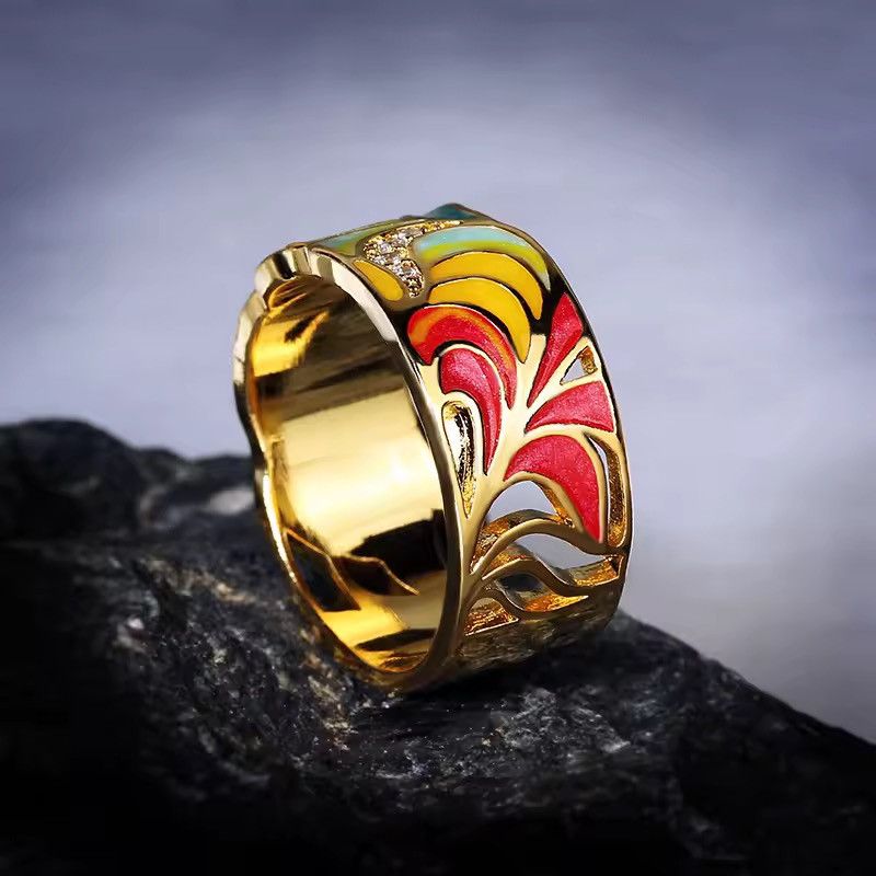 Jewelry Creative Art Enamel Ring ( Size 6-10 ) Size ONE SIZE - 1 Thumbnail