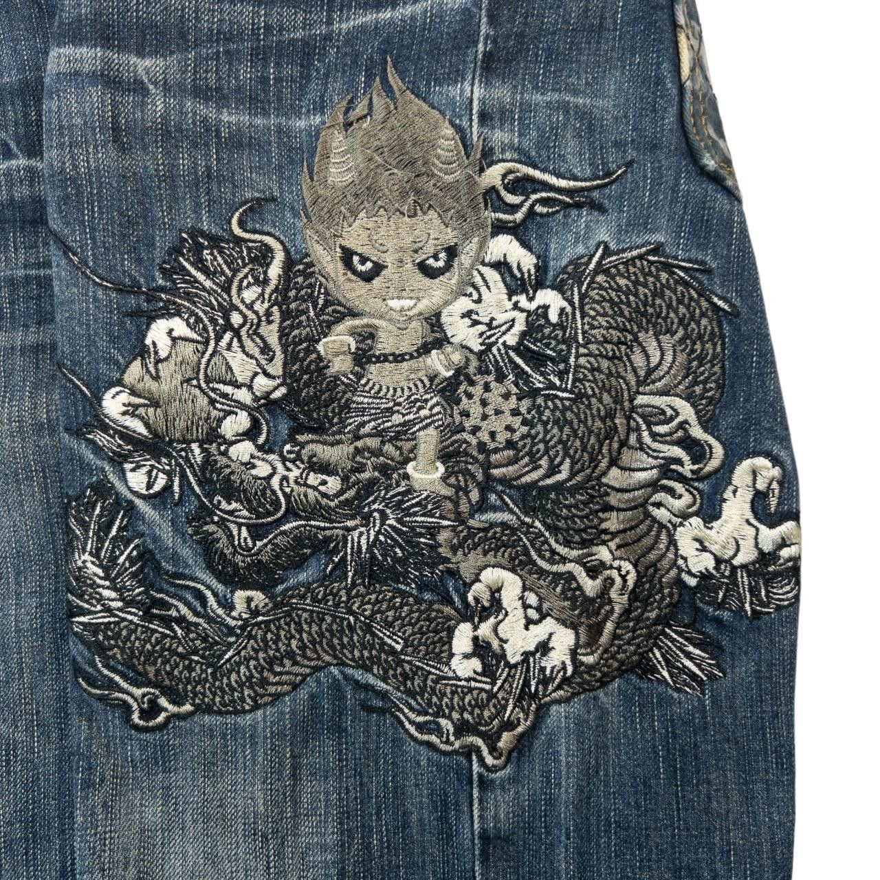 Other Vintage BigTrain Embroidered Dragon Japanese Denim Jeans W30 Size US 30 / EU 46 - 5 Thumbnail